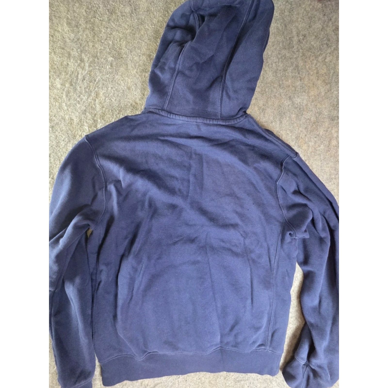 Nike Nike Men's Hoodie Sweatshirt SMALL Navy Blue Pullover Mini Swoosh Distressed Size US S / EU 44-46 / 1 - 5 Thumbnail