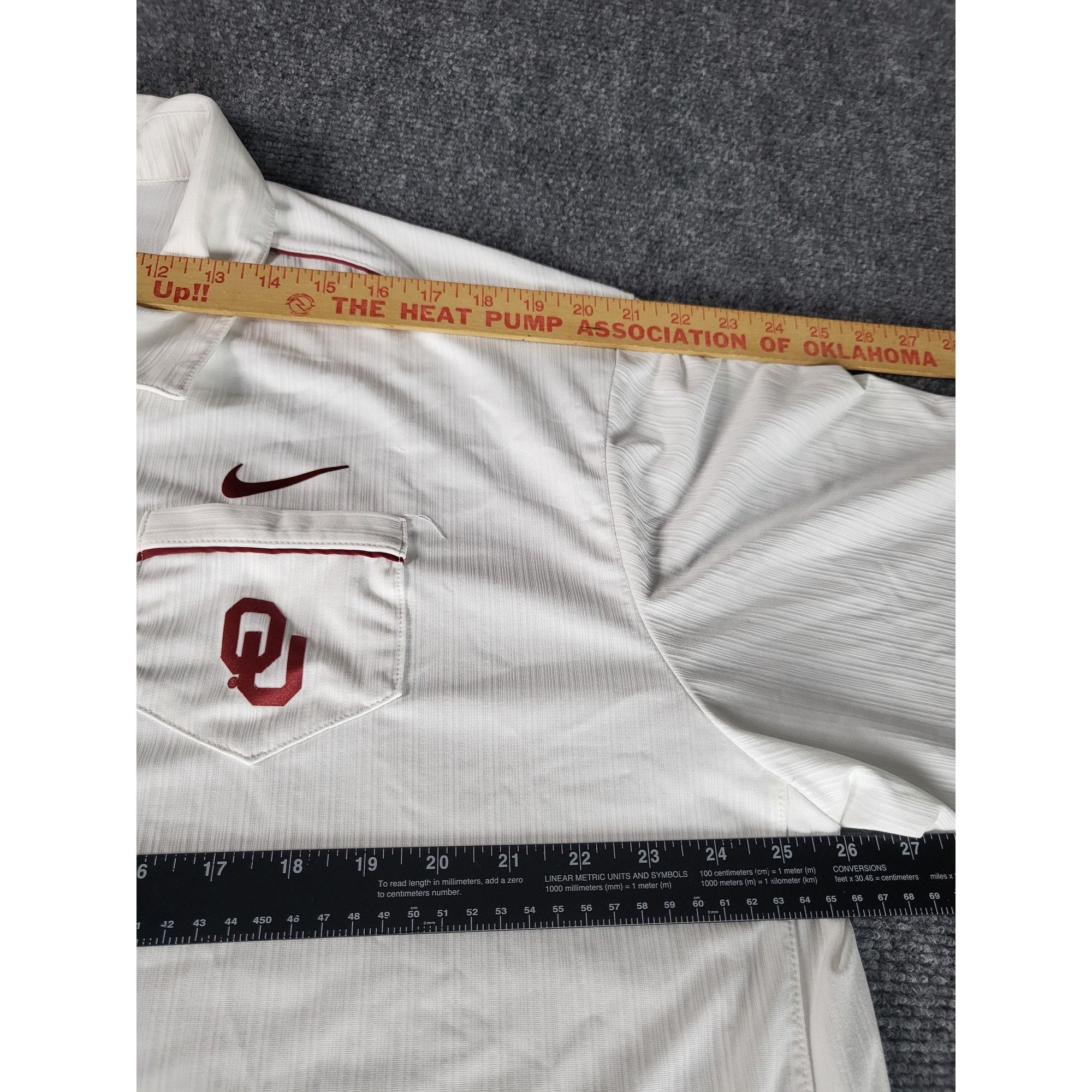 Nike Oklahoma Sooners Nike Polo Men Sz XXL Dri Fit White Maroon C Size US XXL / EU 58 / 5 - 5 Thumbnail