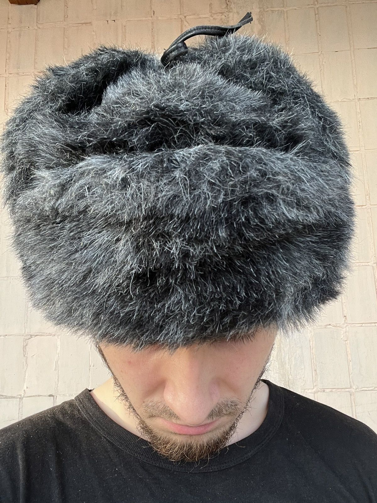 Hat Club Y2K Faux Fur Ushanka Vintage Fuzzy Trapper Hat Huge Size ONE SIZE - 14 Thumbnail