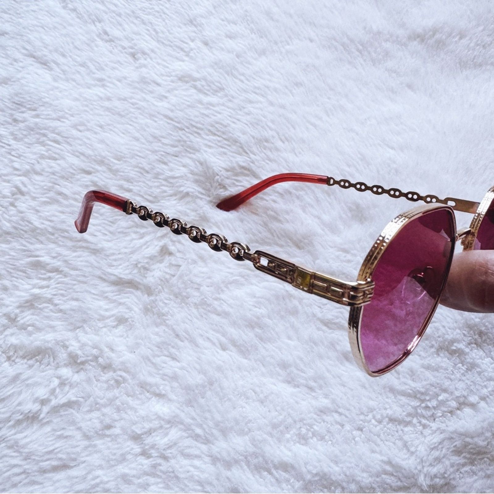 Other Phoebe Dark Pink Geometric Sunglasses Size ONE SIZE - 7 Thumbnail