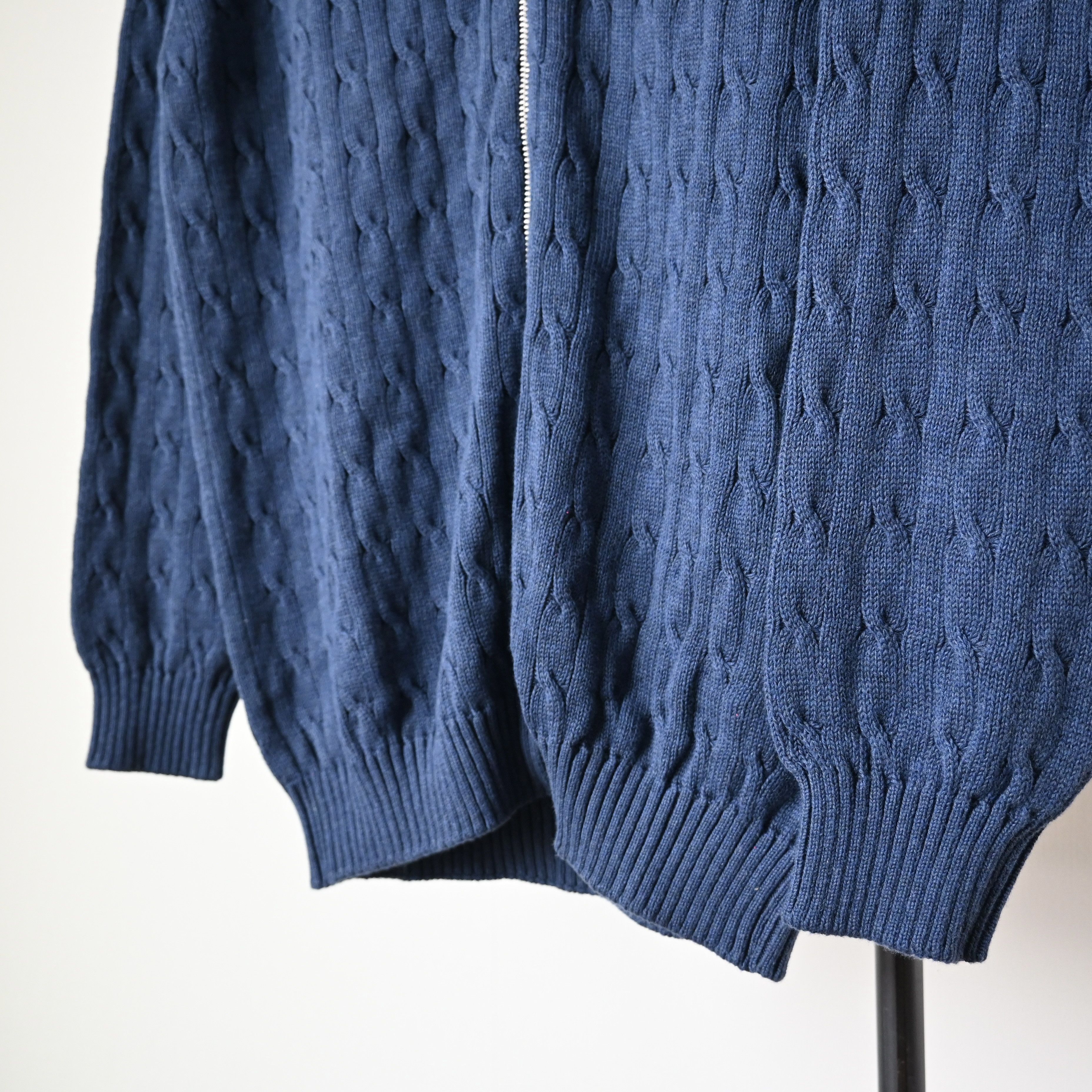 Vintage DEADSTOCK, vintage 1990s Peter Scott zip-up cotton sweater Size US M / EU 48-50 / 2 - 11 Thumbnail