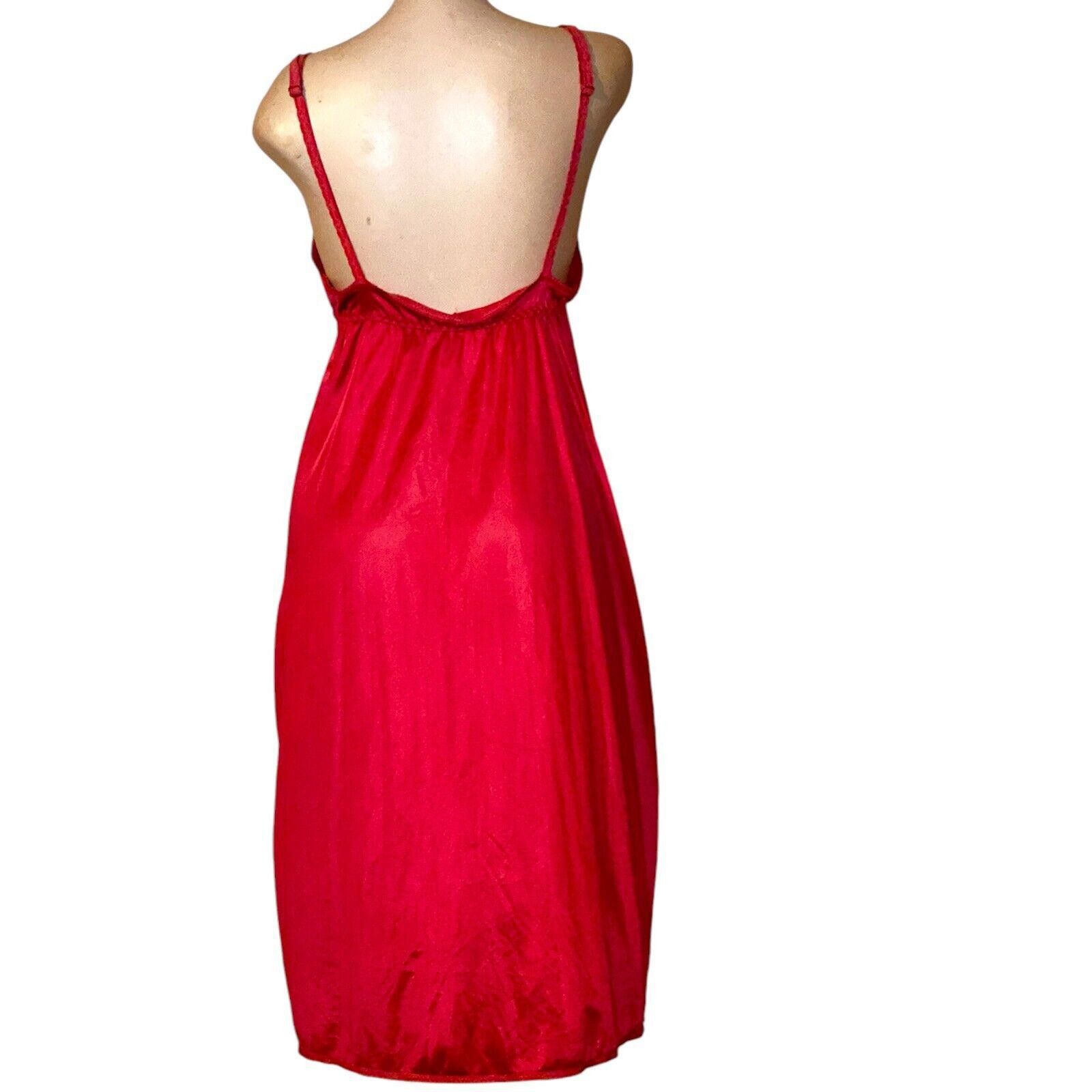 Designer Vintage Pink Salmon Lacy Nylon Slip Nightgown By JCP Sz M Size ONE SIZE - 6 Thumbnail