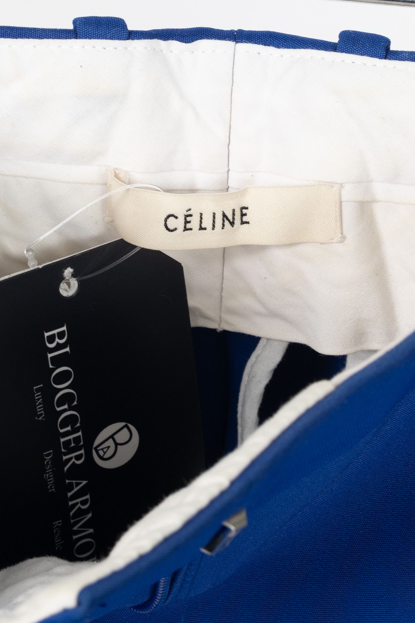Celine Celine PF11 Blue Viscose-Blend Tapered Crop Trousers Size 28" / US 6 / IT 42 - 8 Thumbnail