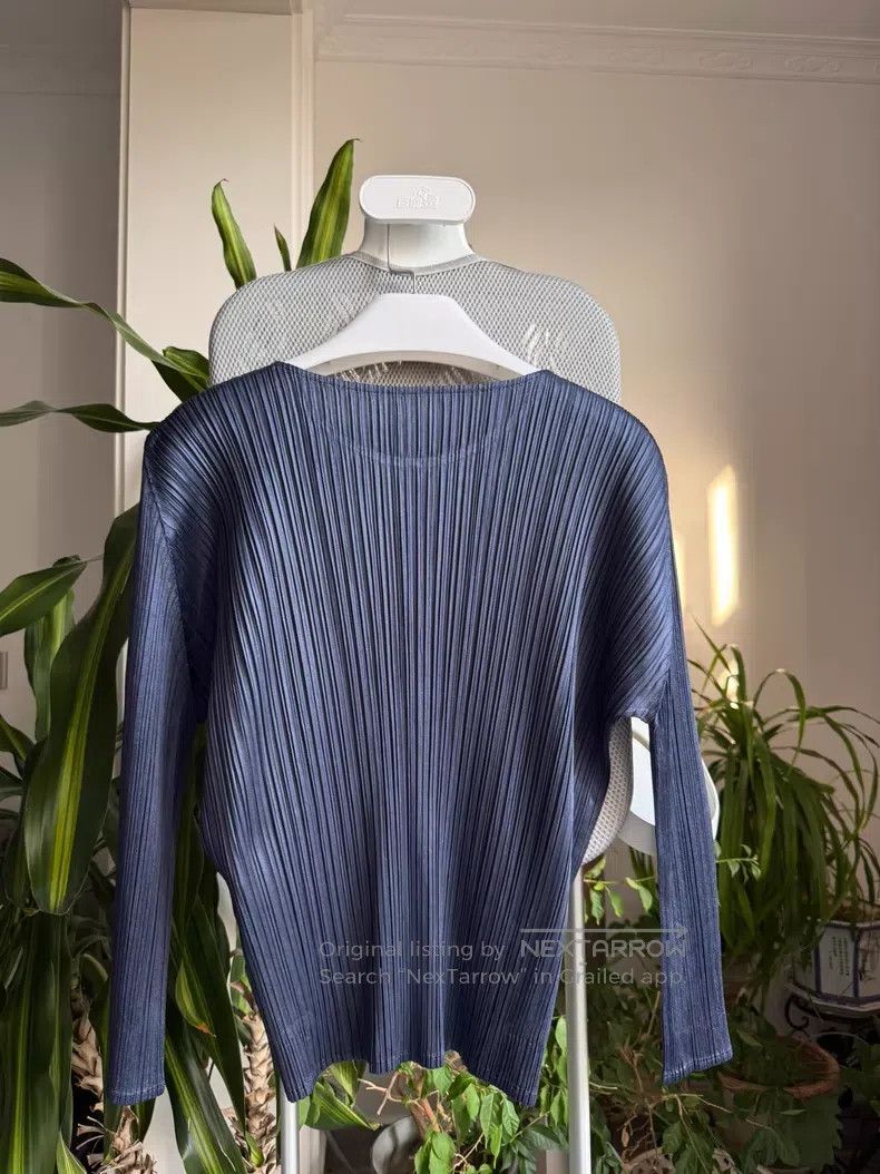 Issey Miyake Issey Miyake Navy Blue Honor Long Sleeve Size L / US 10 / IT 46 - 6 Thumbnail