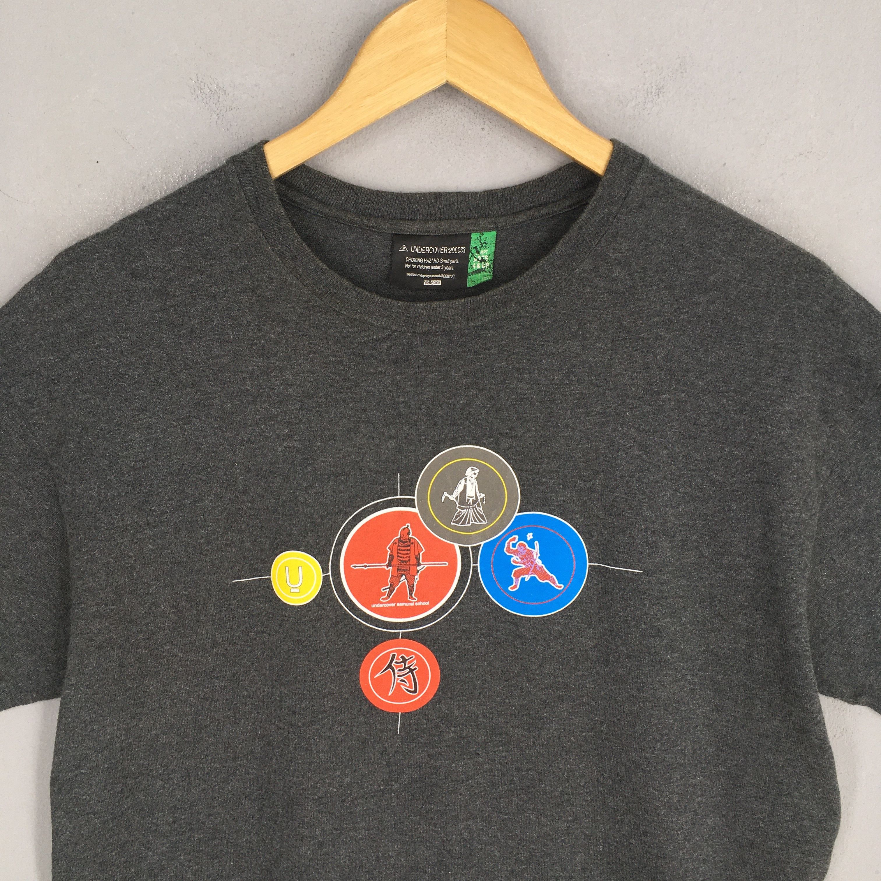 Jun Takahashi SS2000 Undercover Japan Samurai School Gray T shirt Medium Size US M / EU 48-50 / 2 - 2 Thumbnail