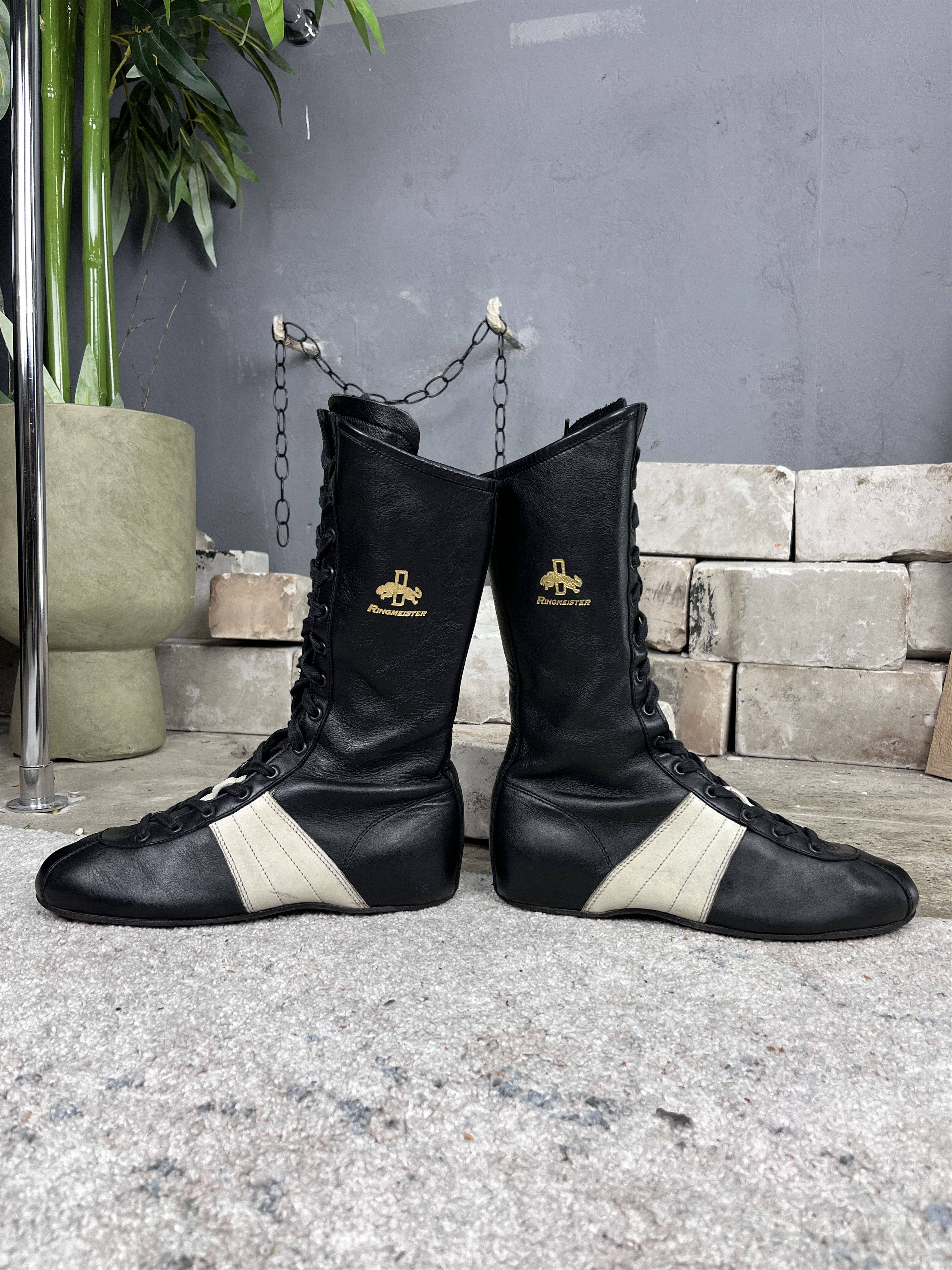 Puma 1990s PUMA RINGMEISTER LEATHER BOXING BOOTS - 5131 Size US 7 / EU 40 - 1 Thumbnail