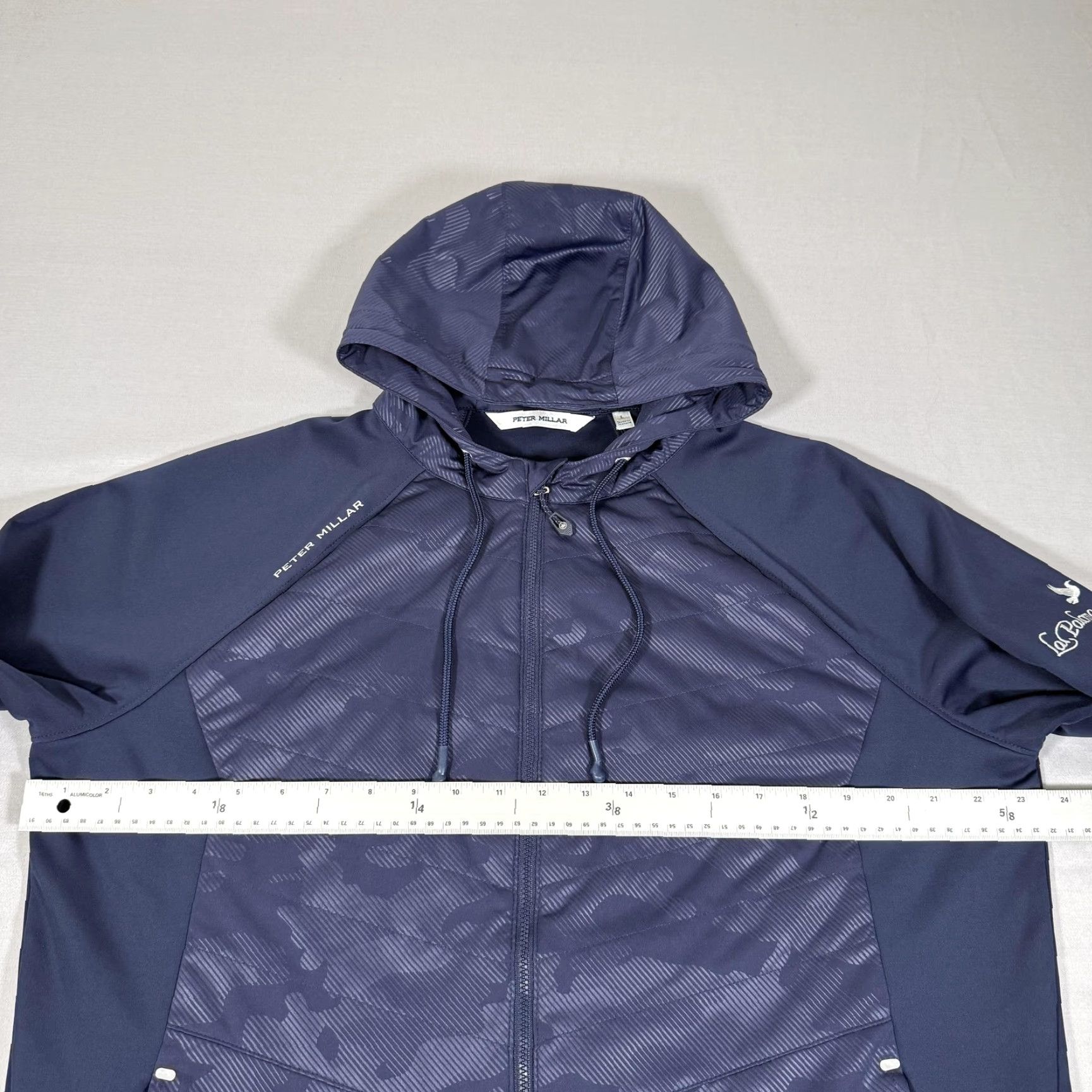 Peter Millar Peter Millar Jacket Mens Large Blue Merge Elite Camo Hooded Golf Zip Up Sweater Size US L / EU 52-54 / 3 - 5 Thumbnail
