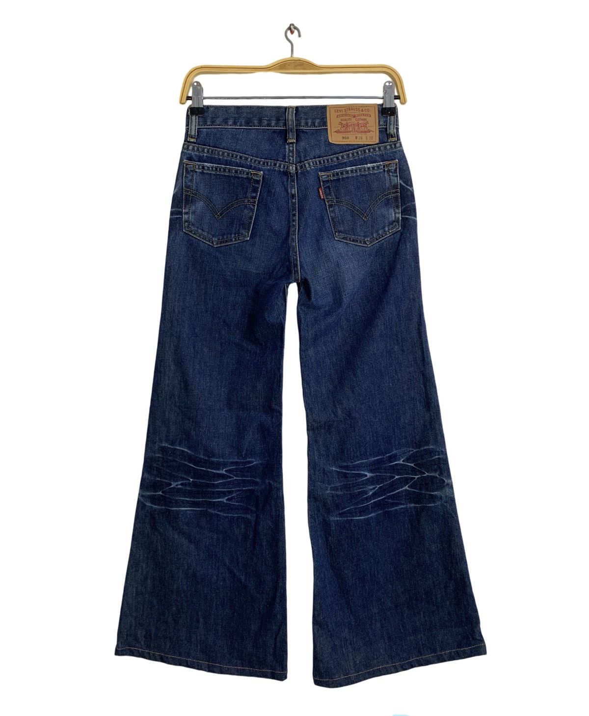 Levi's Levis Strauss Lot 308 Flared Indigo Denim Jeans Straight Cut Size 26" / US 2 / IT 38 - 2 Thumbnail