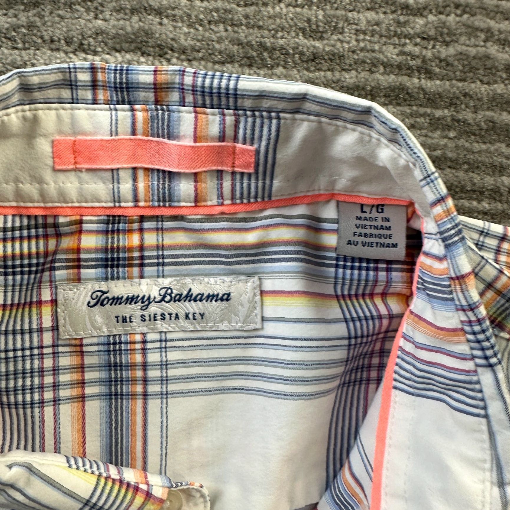 Tommy Bahama Tommy Bahama Shirt Mens Large White Siesta Key Button Up Performance Stretch Size US L / EU 52-54 / 3 - 7 Thumbnail