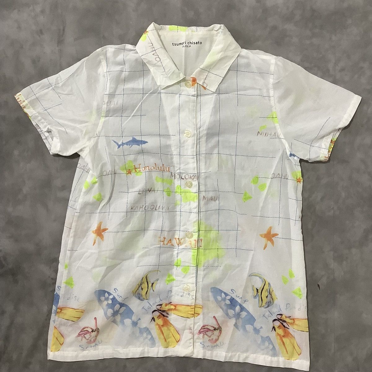 Issey Miyake × Tsumori Chisato Tsumori Chisato Sleep Hawaian Shirt Art Printed Size M / US 6-8 / IT 42-44 - 1 Thumbnail