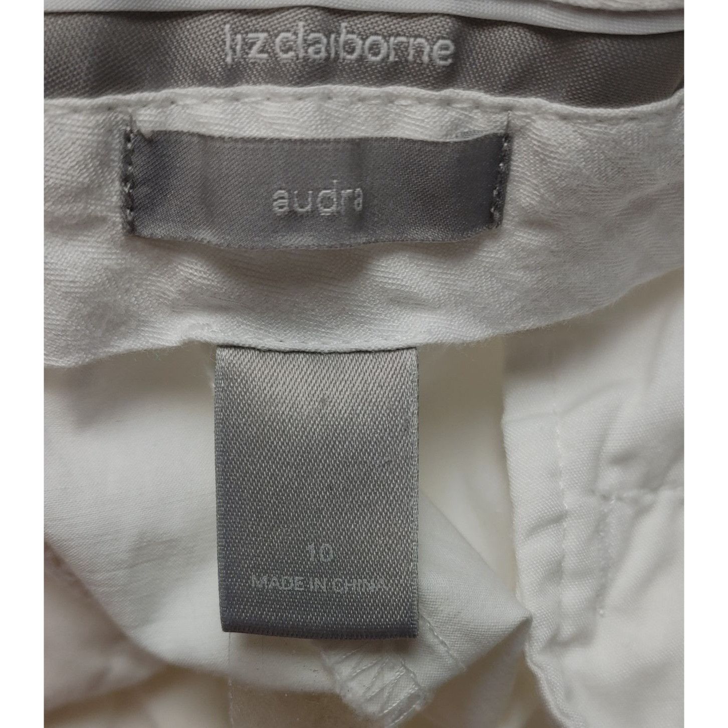 Other Liz Claiborne Audra Women's White Denim Jeans 10 Size 32" / US 10 / IT 46 - 3 Thumbnail