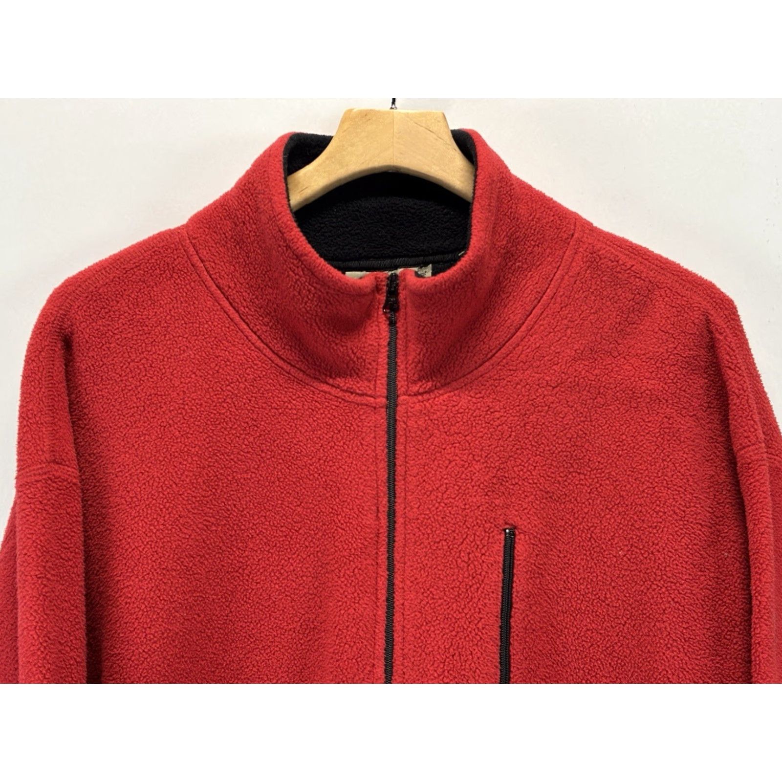 Timberland VINTAGE Timberland Jacket Mens XL Red Fleece Full Zip 90s Polyester Solid Zip Jacket Size US XL / EU 56 / 4 - 2 Thumbnail