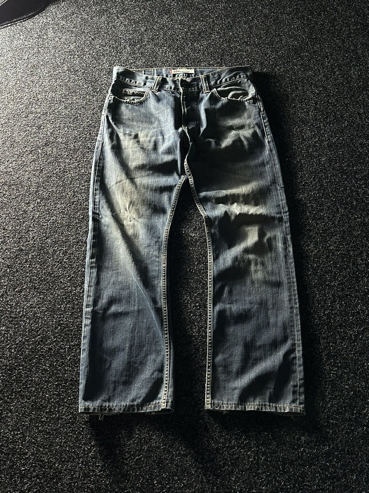 Levi's 🚨Vintage 90s Levi's 506 rare STYLE Blue Denim Jeans Size US 32 / EU 48 - 2 Thumbnail