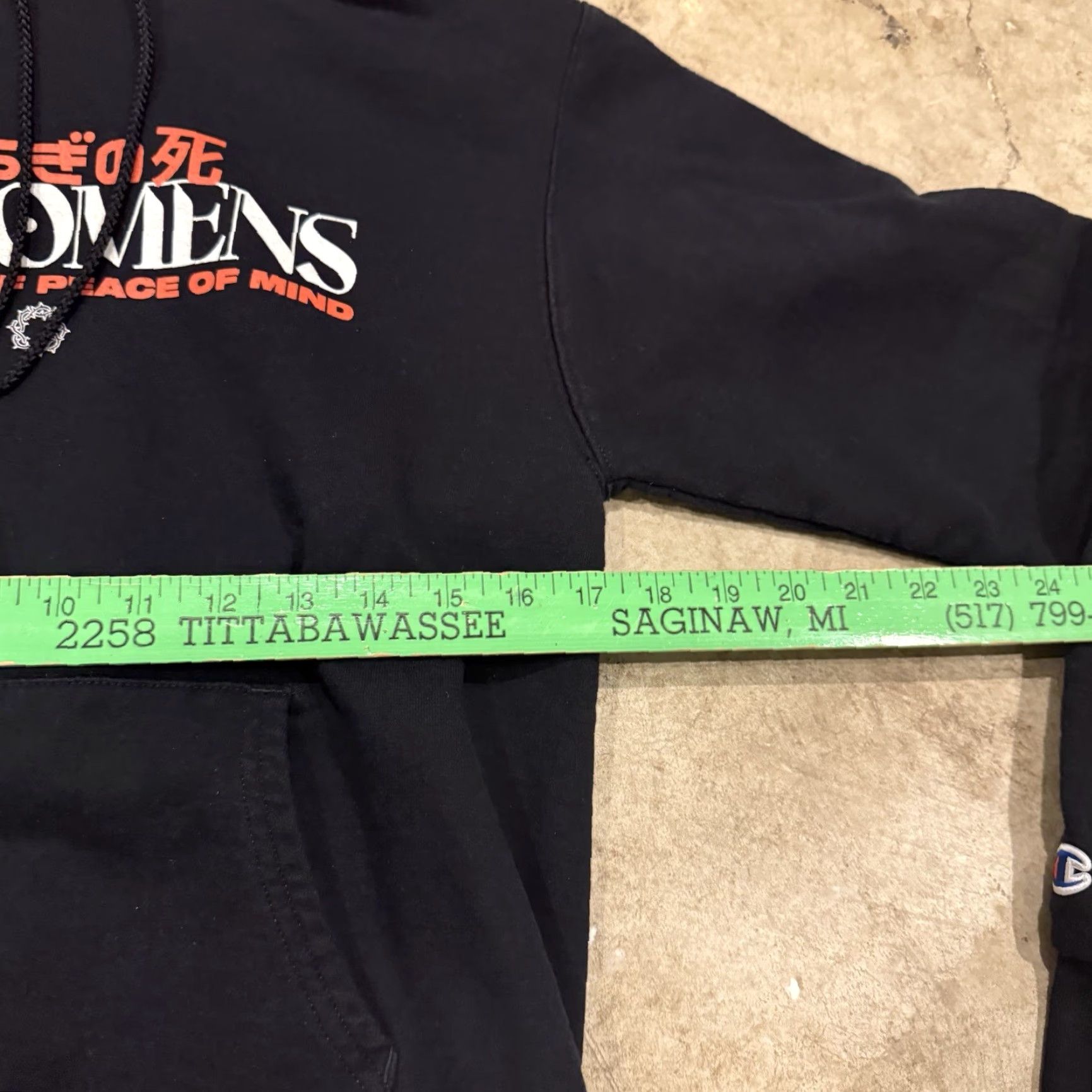 Champion Bad Omens Mens Size Small The Death of Peace of Mind Hoodie Anime Mercy Band Hoodie Peace Band Black S Mens Anime Mercy Band Size US S / EU 44-46 / 1 - 6 Thumbnail