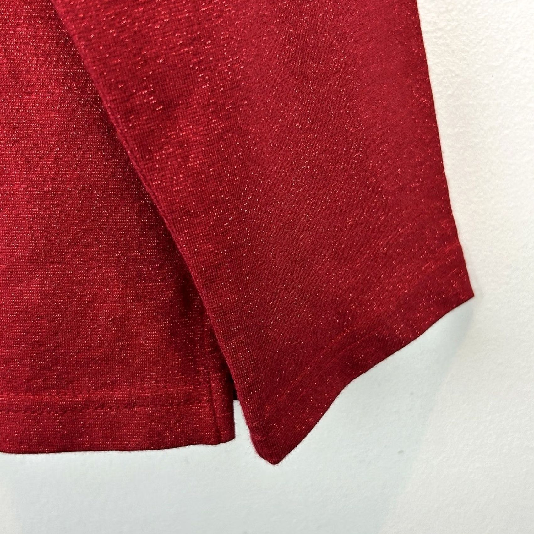 Talbots Talbots Mock Neck Top Womens Large Petite Red Sparkle Christmas Winter Holiday Size L / US 10 / IT 46 - 4 Thumbnail