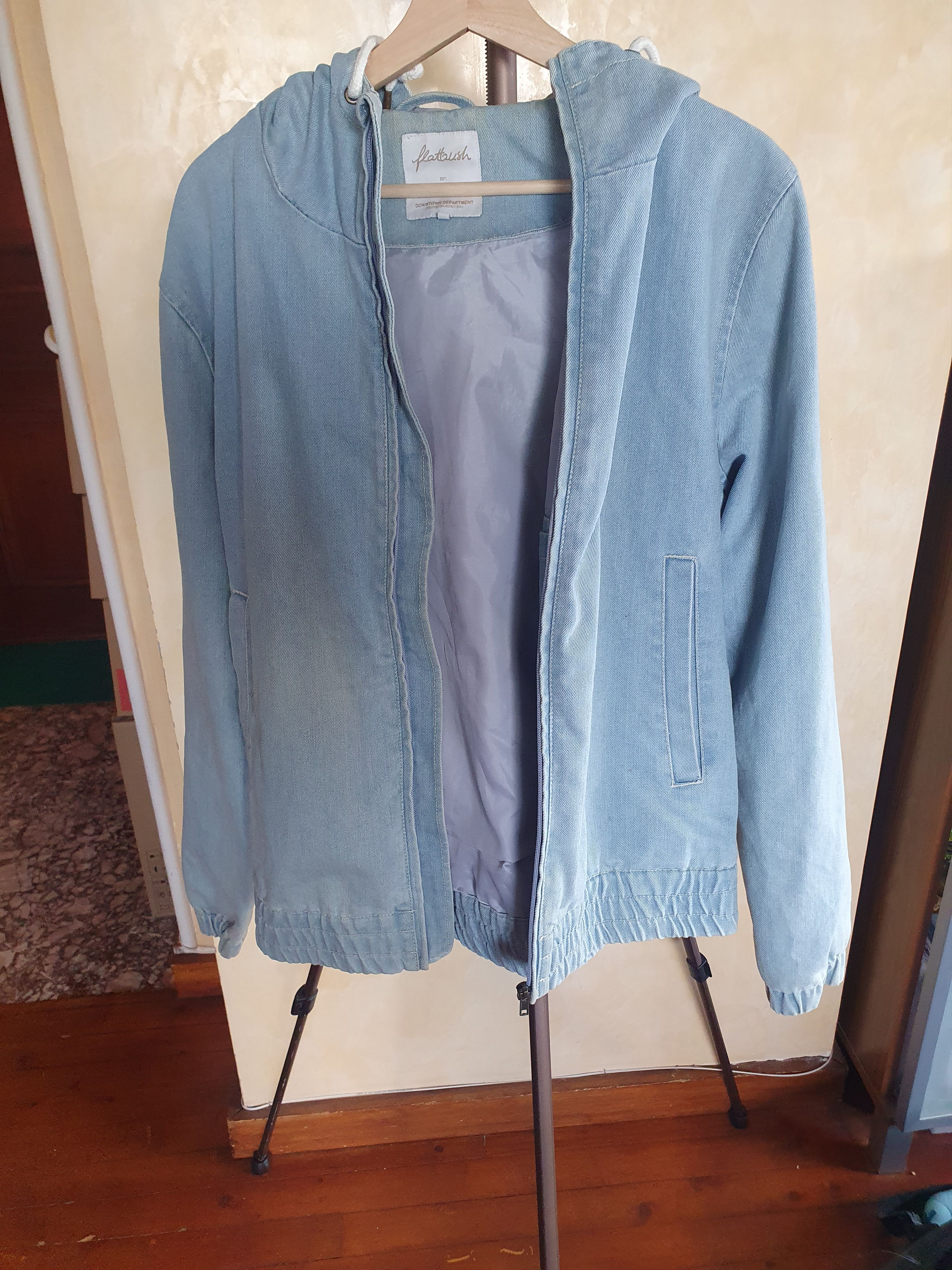 Other Flatbush Denim Hooded Jeans Jacket Work Style sz M Size US M / EU 48-50 / 2 - 11 Thumbnail