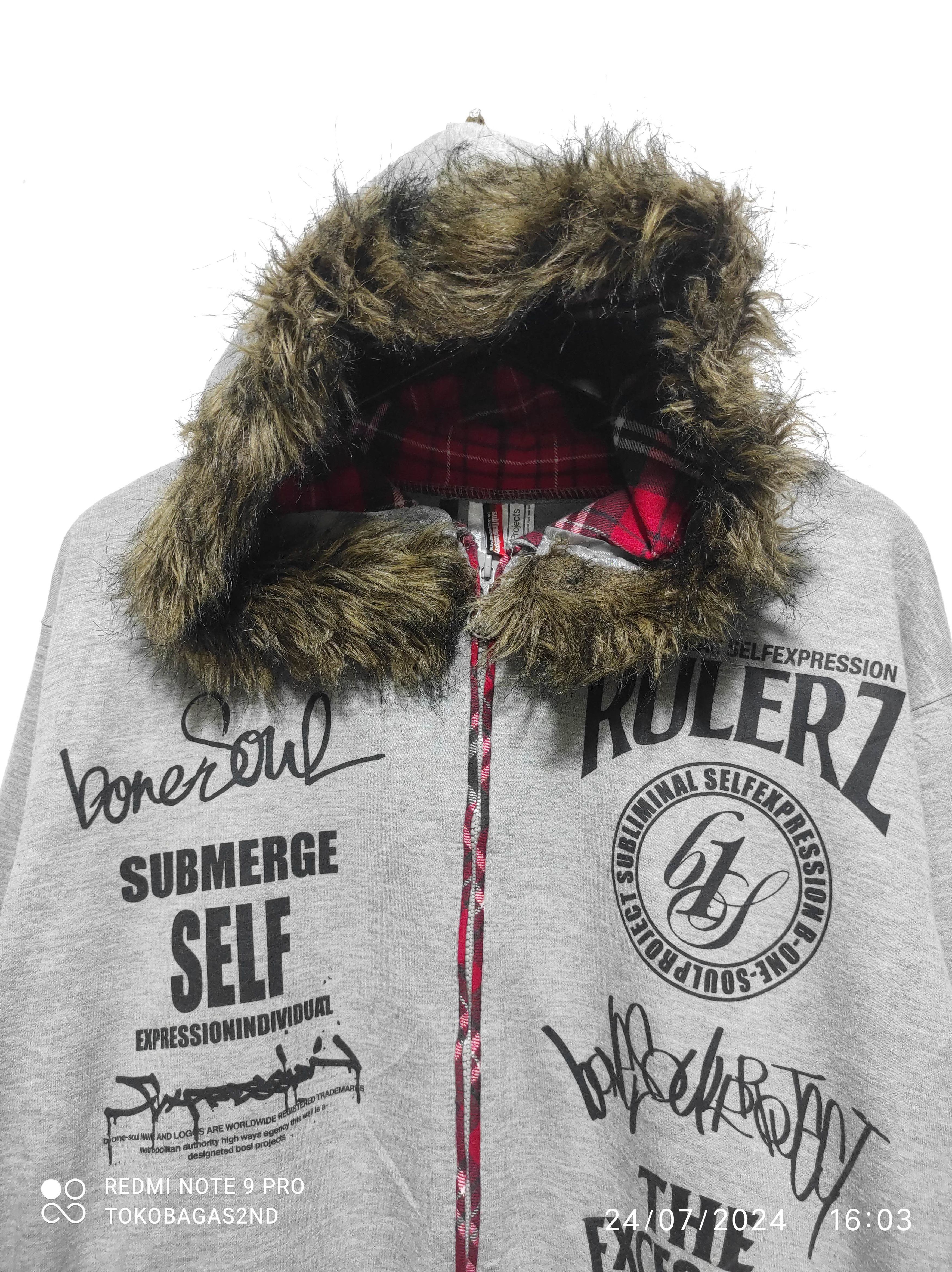 14th Addiction B one Soul Fur Hoodie Skull if six was nine style Size US L / EU 52-54 / 3 - 3 Thumbnail