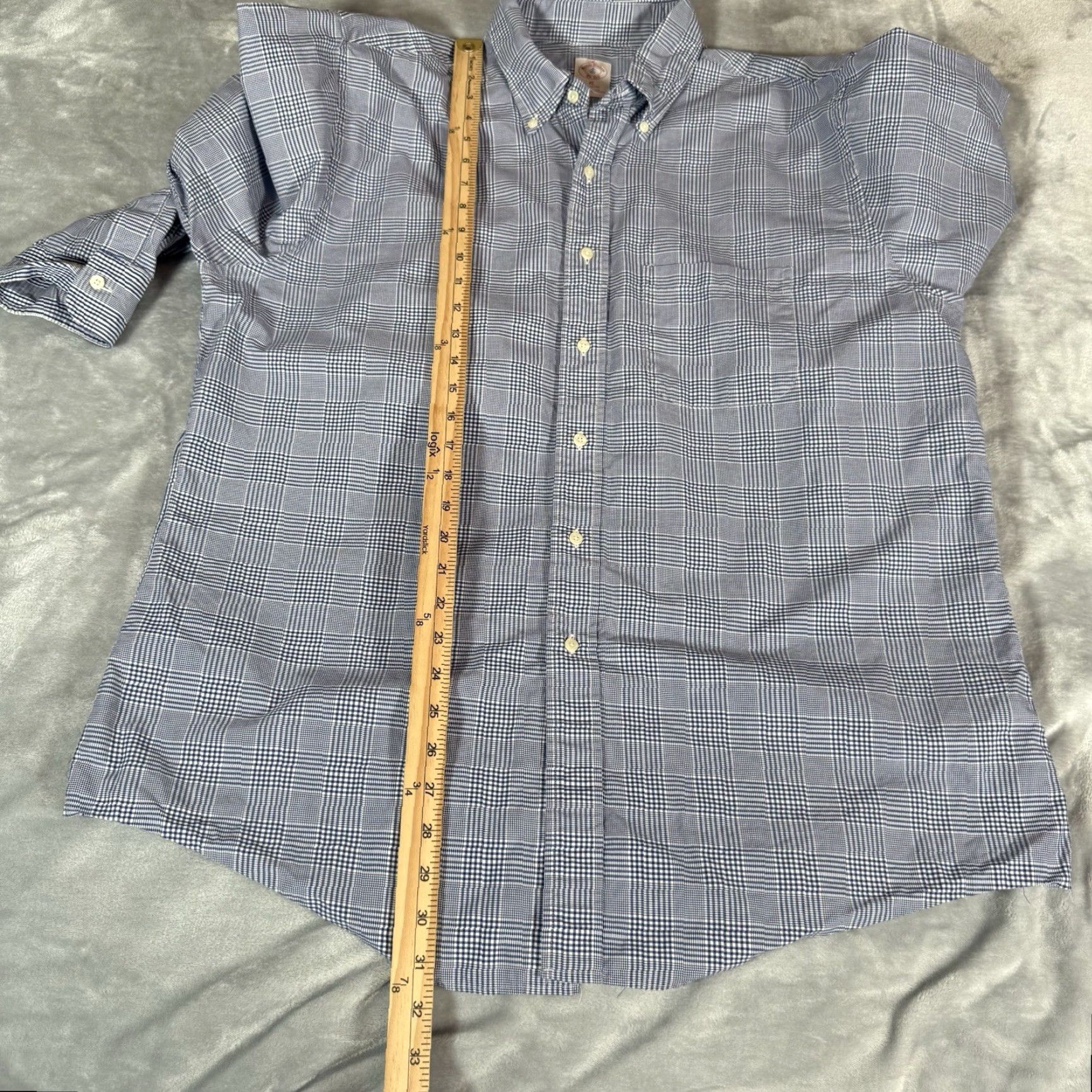 Brooks Brothers VINTAGE Brooks Brothers Madison Plaid Button-Up Shirt Mens XL Blue Checkered Made In USA Size US XL / EU 56 / 4 - 6 Thumbnail