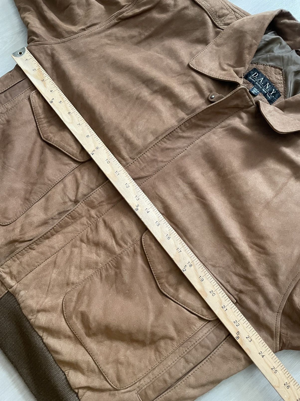 Vintage Vintage DANY Classic Brown Genuine Leather Bomber Jacket XL Size US XL / EU 56 / 4 - 10 Thumbnail