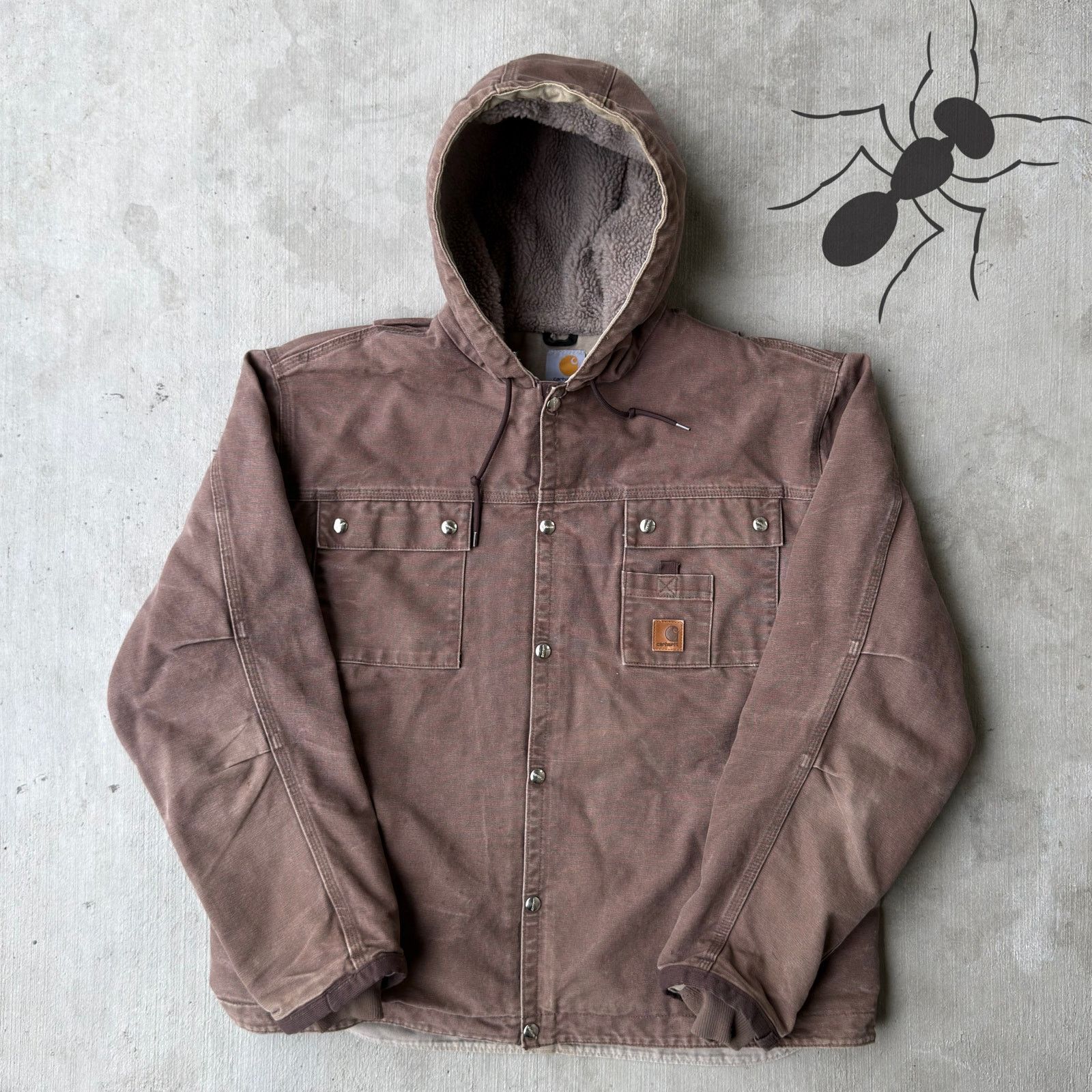 Carhartt × Vintage Carhartt J284 FWD brown Sherpa work wear jacket Size US XL / EU 56 / 4 - 1 Thumbnail