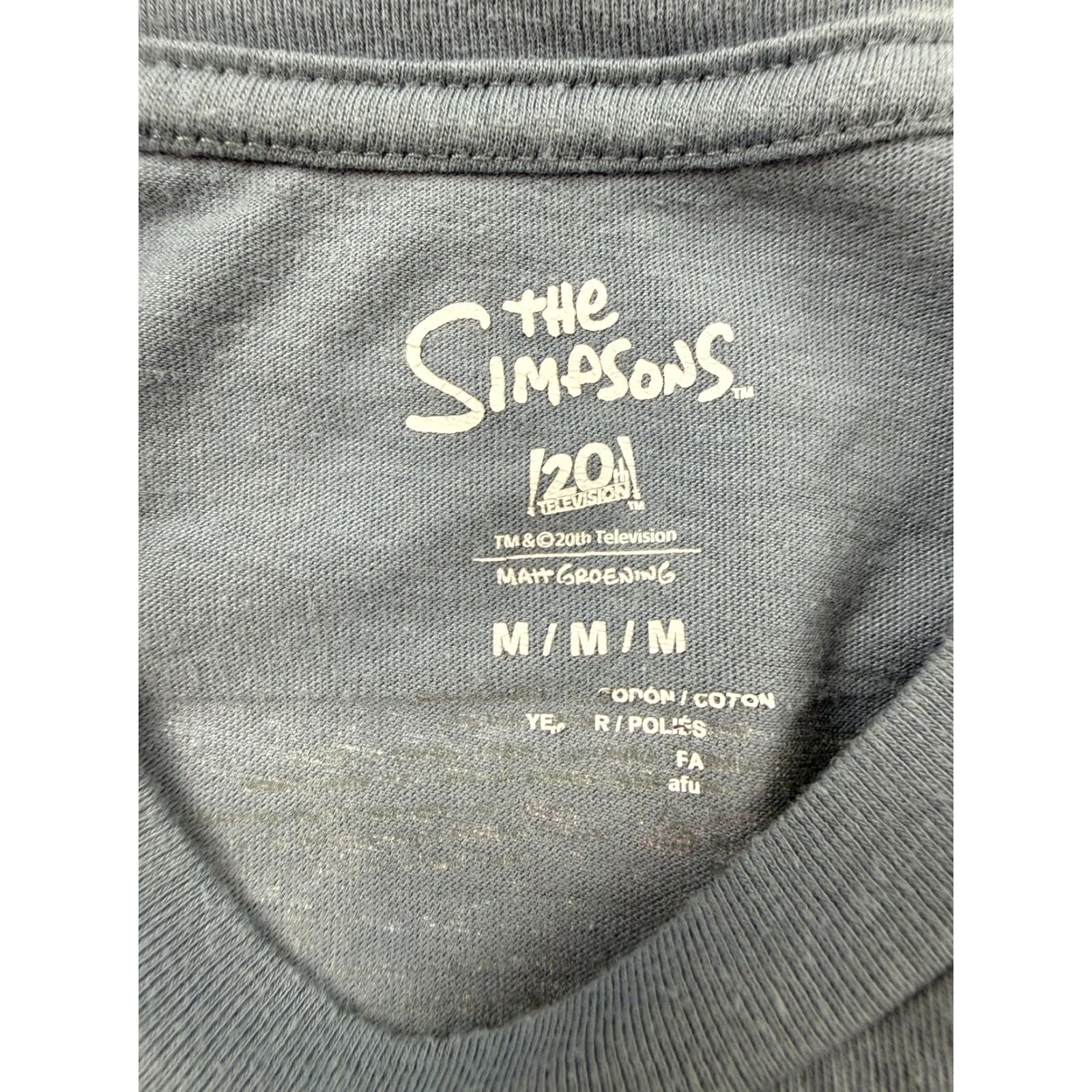 Vintage The Simpsons Kwik-E-Mart Shirt Mens Medium Blue Graphic Tee Thank You Come Again Size US M / EU 48-50 / 2 - 3 Thumbnail