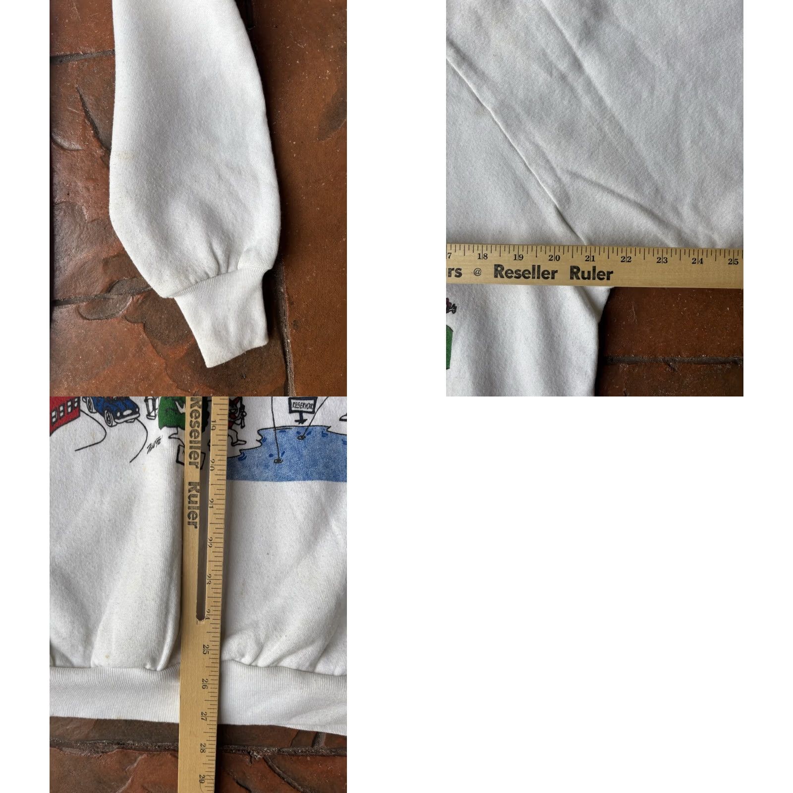 Fruit Of The Loom VINTAGE Mississippi Crewneck Sweatshirt XL USA Tourist Souvenir Men White Cotton Knit Embroidered Graphic Print 90s Retro Steampunk USA Size US XL / EU 56 / 4 - 9 Thumbnail