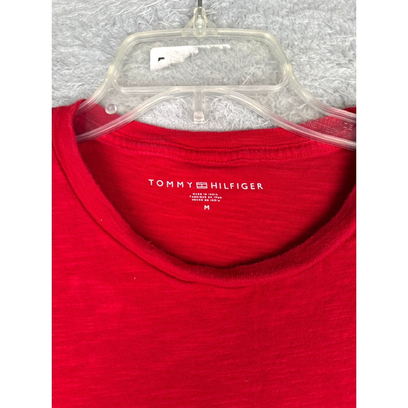 Tommy Hilfiger Tommy Hilfiger Shirt Men Medium Red Crew Neck 100% Cotton Short Sleeve Logo Embroidered T-Shirt Mens Regular Modern Fit Size US M / EU 48-50 / 2 - 6 Thumbnail