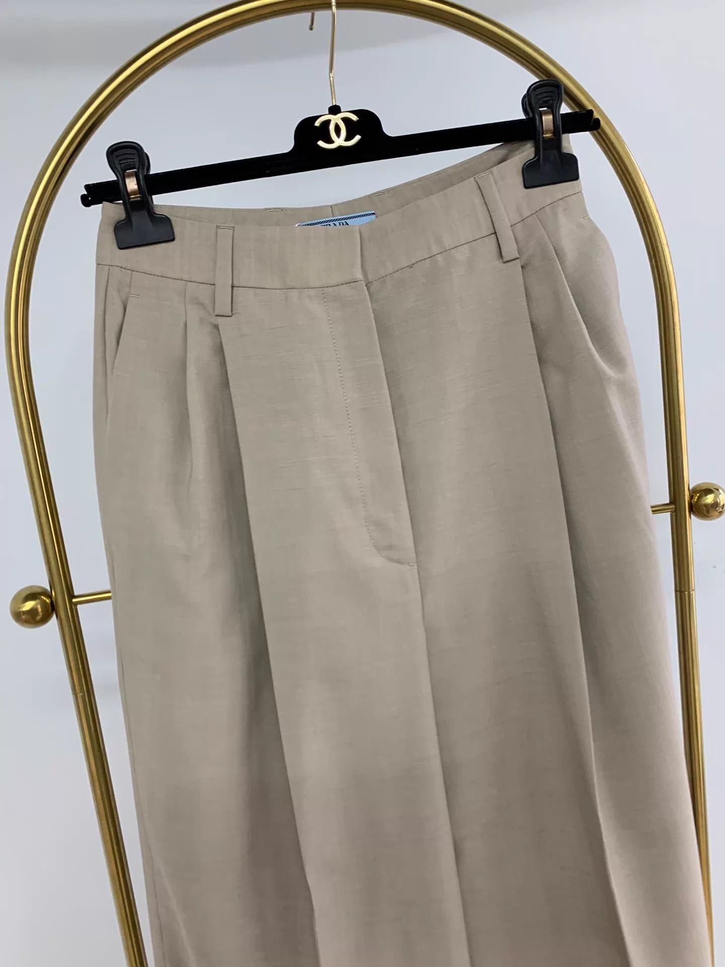 Prada PRADA Oatmeal Trousers Size 36S New Size 25" / US 0 / IT 36 - 2 Thumbnail