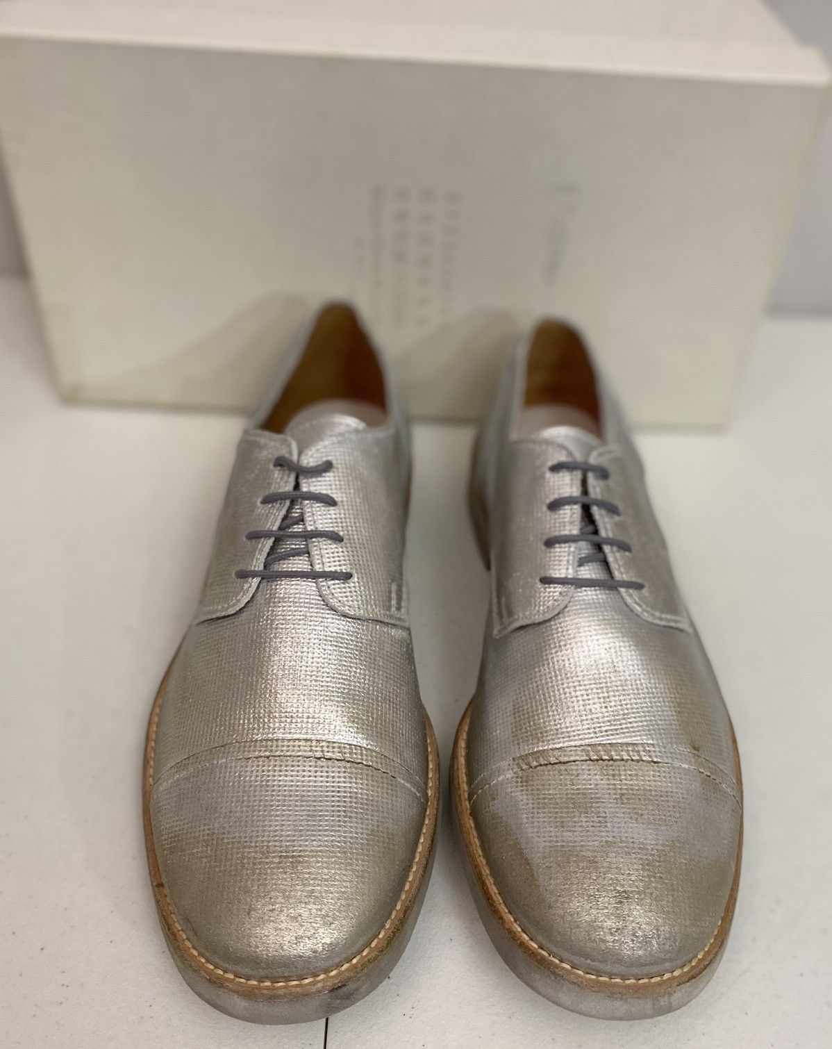 Maison Margiela Maison Margiela 22 🇮🇹 Silver treated TinMan Captoe 10 US New Size US 10 / EU 43 - 5 Thumbnail