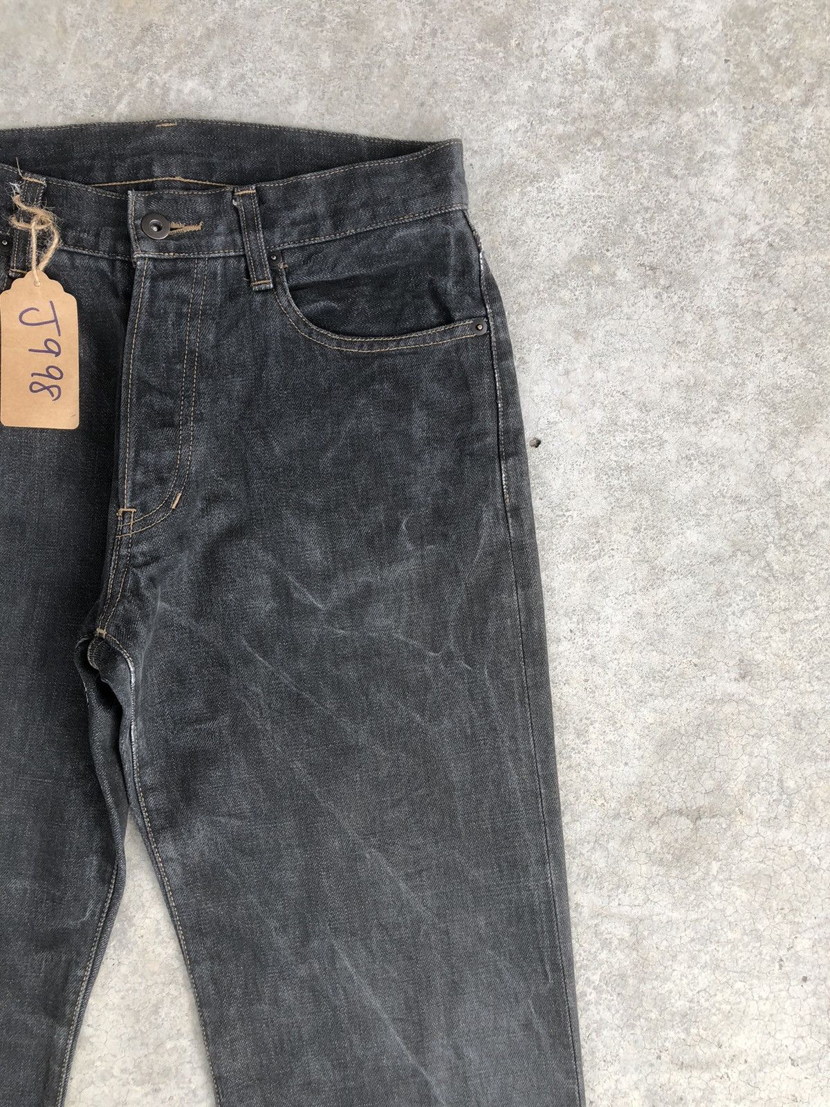 Japanese Brand Comme Ca Du Selvedge Denim Distressed Jeans Size US 30 / EU 46 - 5 Thumbnail