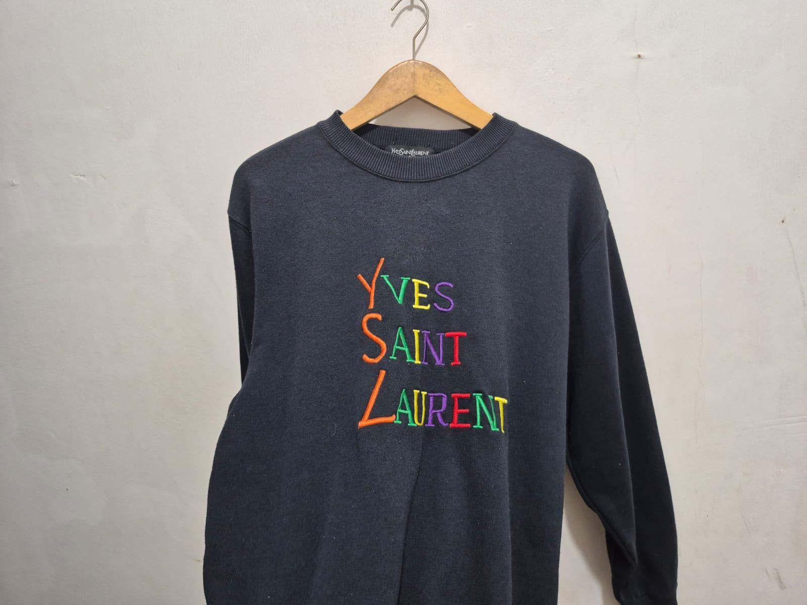 Vintage Fit L to XL, 90'S Yves Saint Laurent YSL Crewneck Size US XL / EU 56 / 4 - 4 Thumbnail