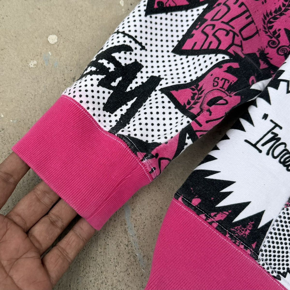 Stussy Stüssy Zip Hoodie All Over Print Pink Graphic Streetwear Size US L / EU 52-54 / 3 - 12 Thumbnail