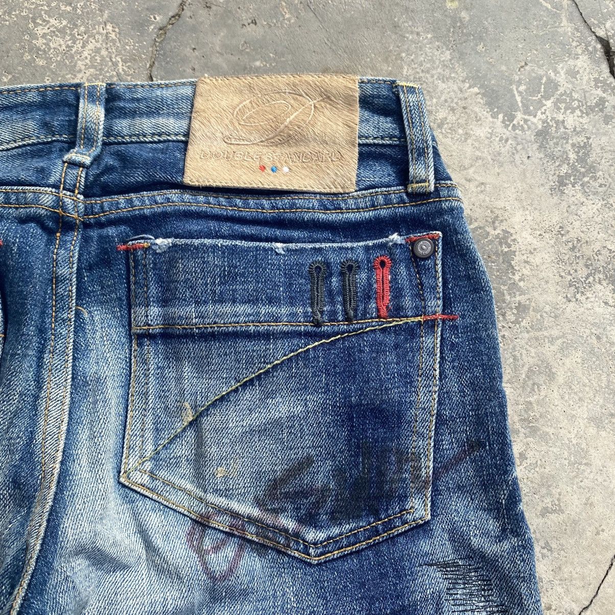 14th Addiction DOUBLE STANDARD Distressed Repaired UNDERCOVER Jeans Size US 27 - 16 Thumbnail