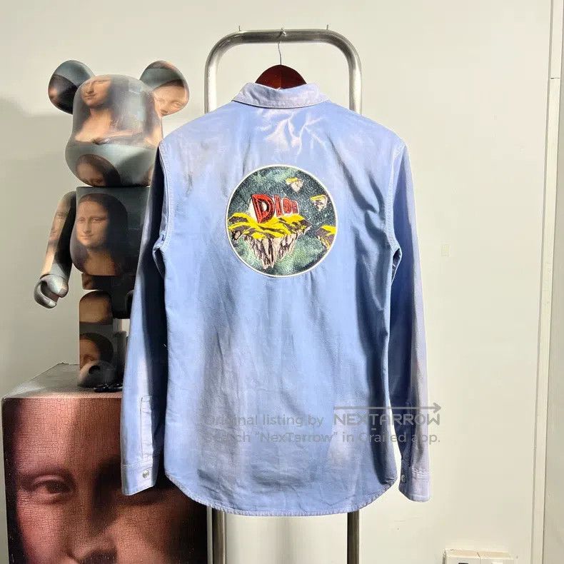 Dior Dior Size39 Graffiti denim shirt jacket Size US XXS / EU 40 - 2 Thumbnail