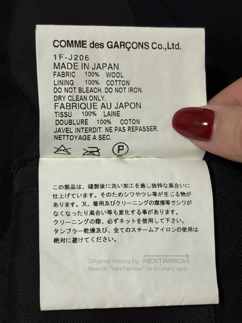 Comme des Garcons Comme Des Garcons Wool jacket coat Size S / US 4 / IT 40 - 6 Thumbnail
