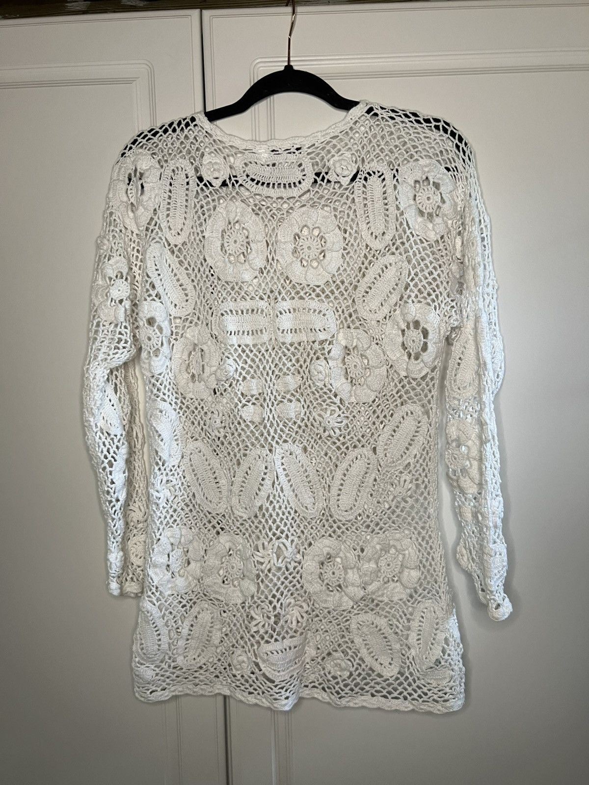Vintage Vintage Hand Knit Crochet cottage core Sweater Size M / US 6-8 / IT 42-44 - 5 Thumbnail