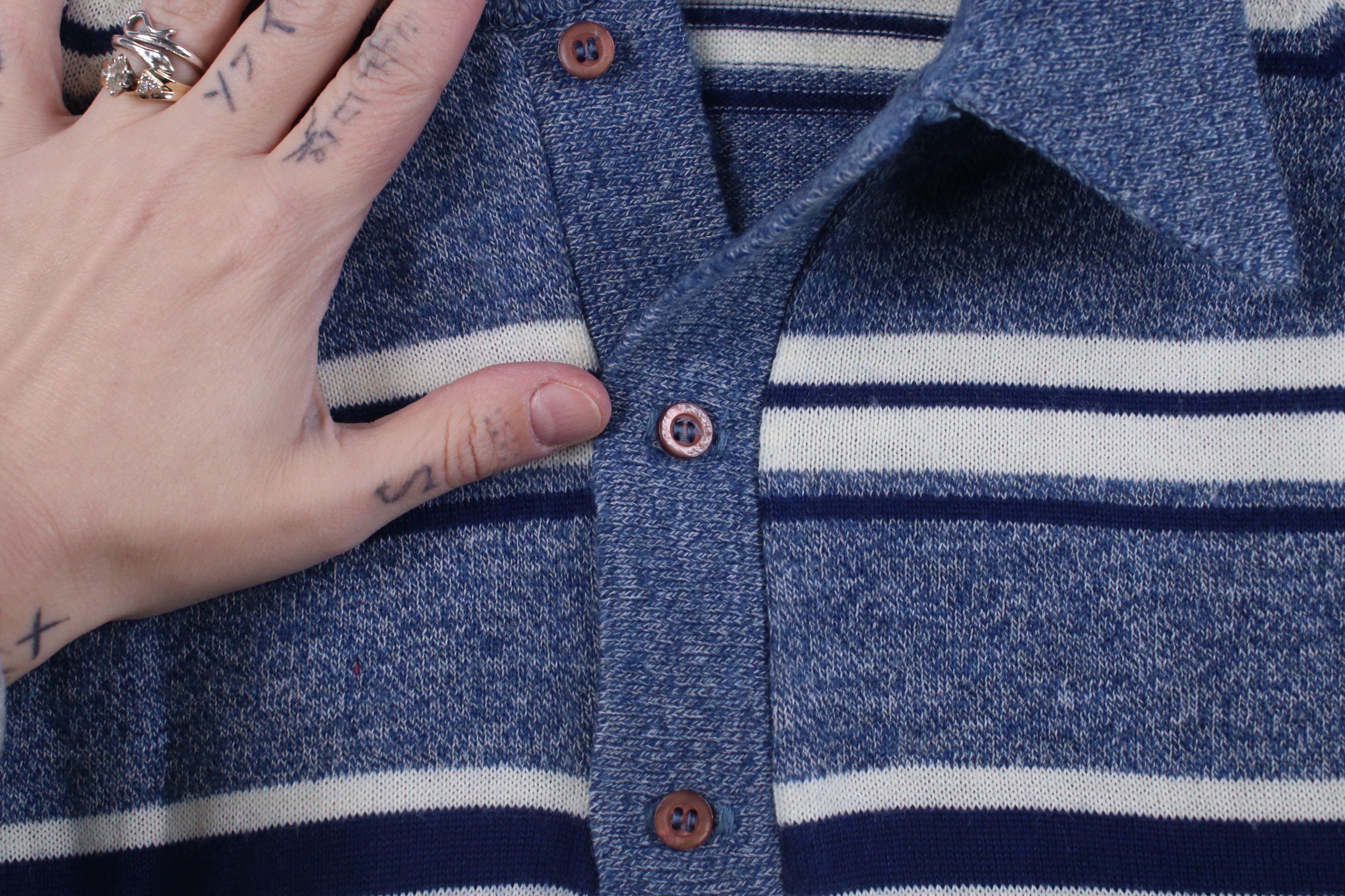 Vintage Vintage 70s Streetwear Thin Knit Collared Polo Sweater USA Size US M / EU 48-50 / 2 - 4 Thumbnail