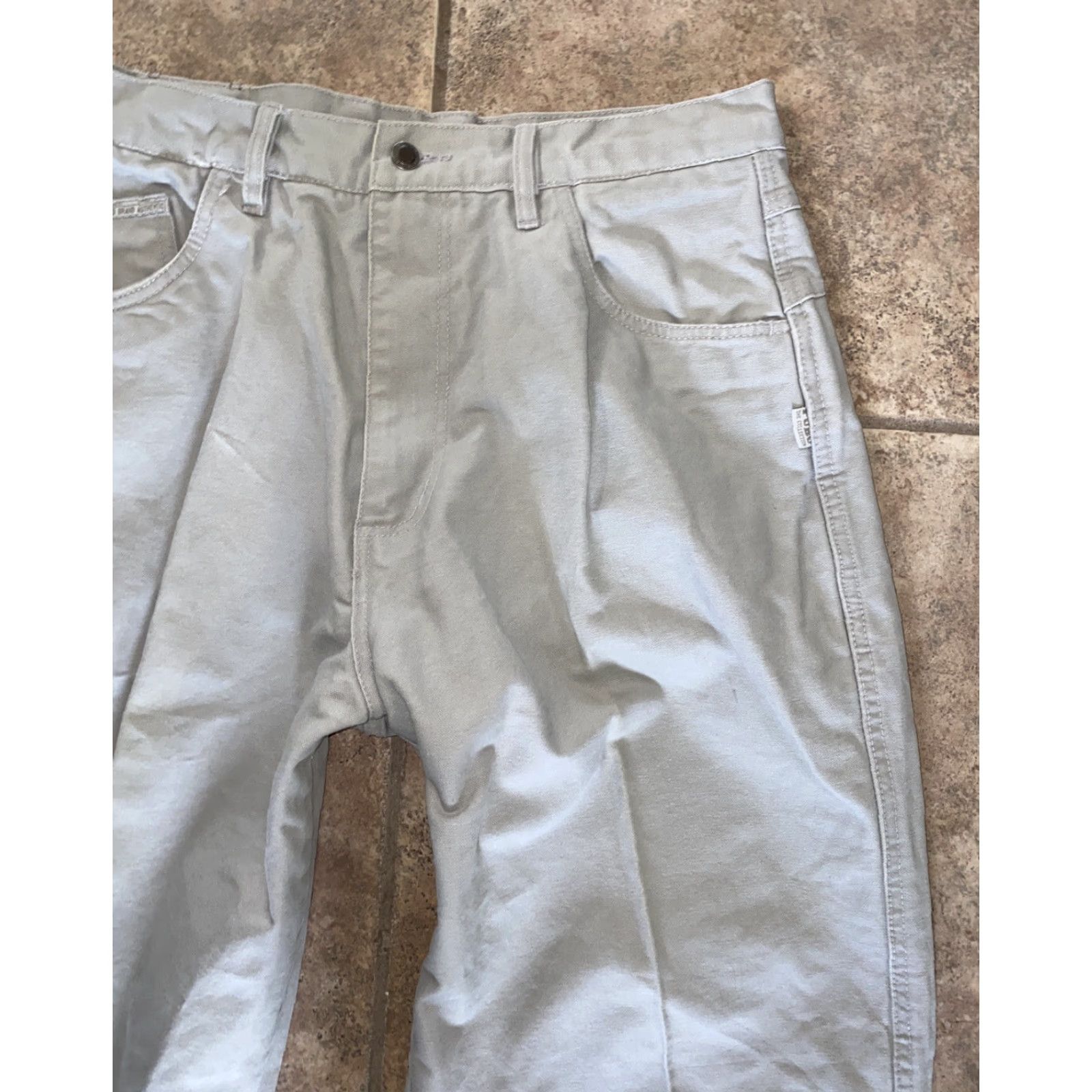 Fubu VINTAGE Fubu Apparel Mens Gray Zip Fly Heavy Duty Pants Casual Pants 35 In Waist 33 In Inseam Mens Gray Size US 35 - 3 Thumbnail