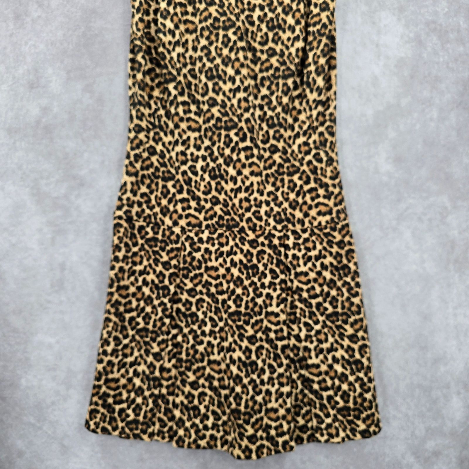 Michael Kors Michael Kors Brown Animal Print Flare Pleat Dress 4 Size S / US 4 / IT 40 - 4 Thumbnail