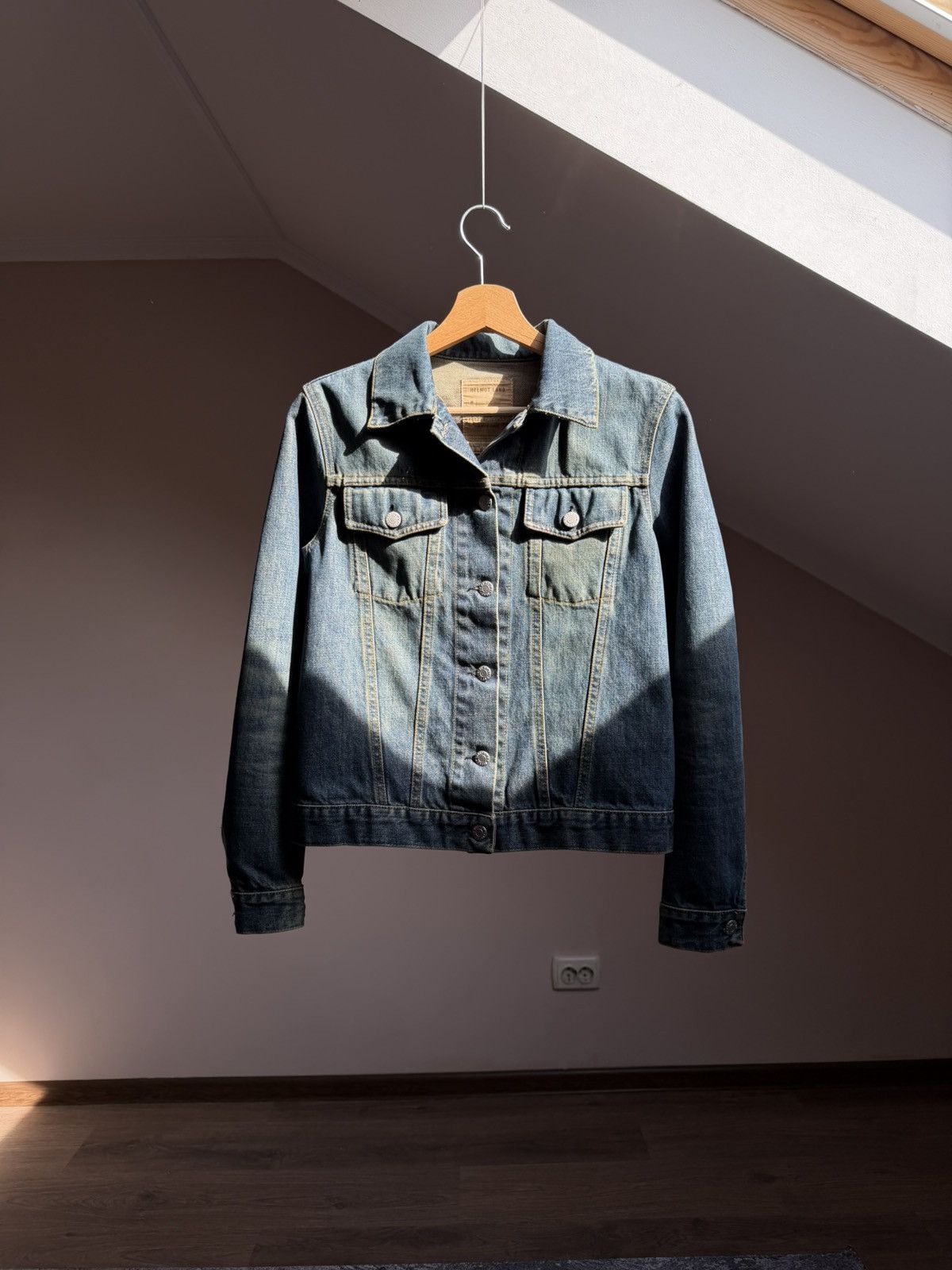 Helmut Lang Helmut Lang Archive Dark Denim Trucker Jacket Vintage 90s Size M / US 6-8 / IT 42-44 - 2 Thumbnail
