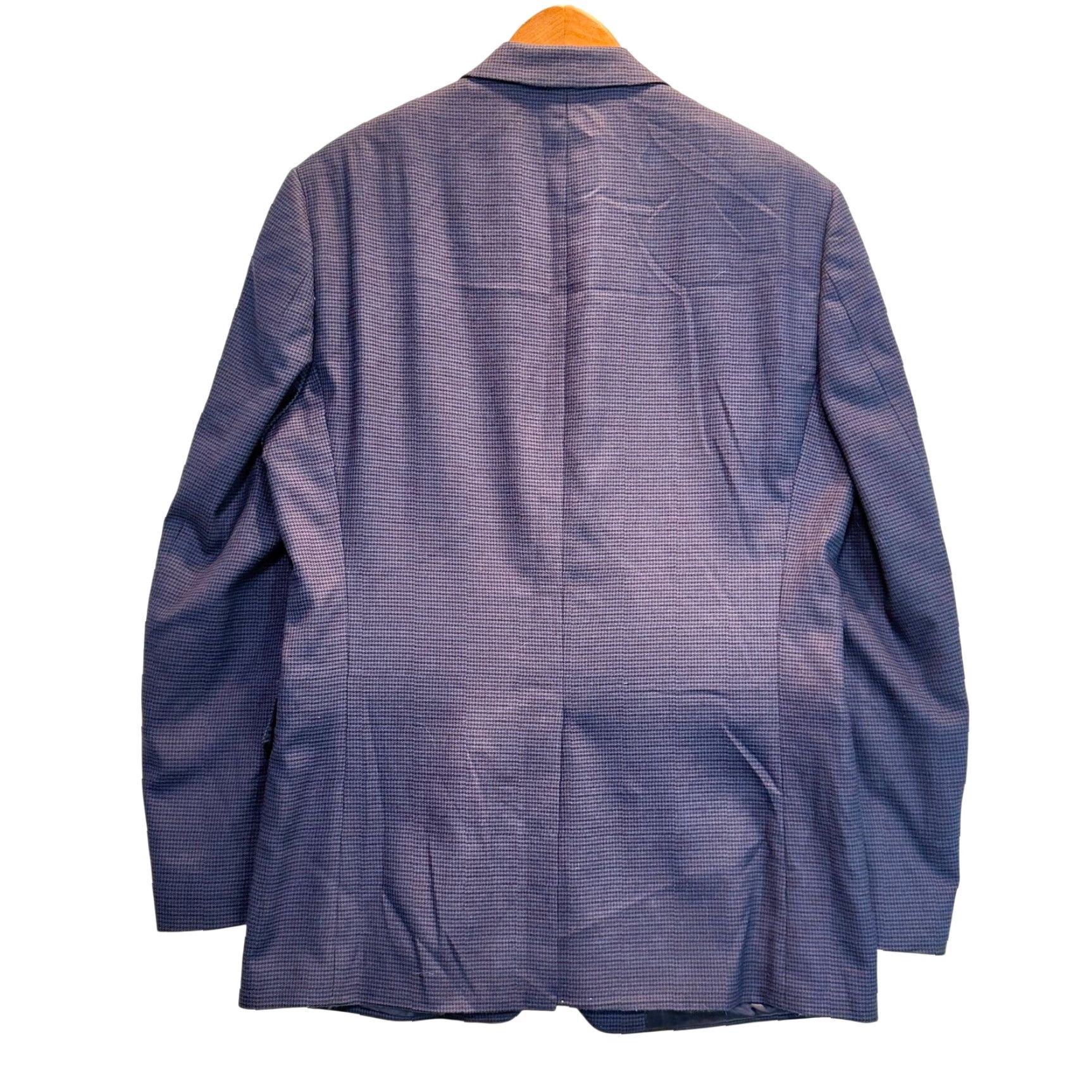 Ralph Lauren Lauren Ralph Lauren Blazer Jacket Mens 38R Medium Blue Black Houndstooth Size 40R - 2 Thumbnail