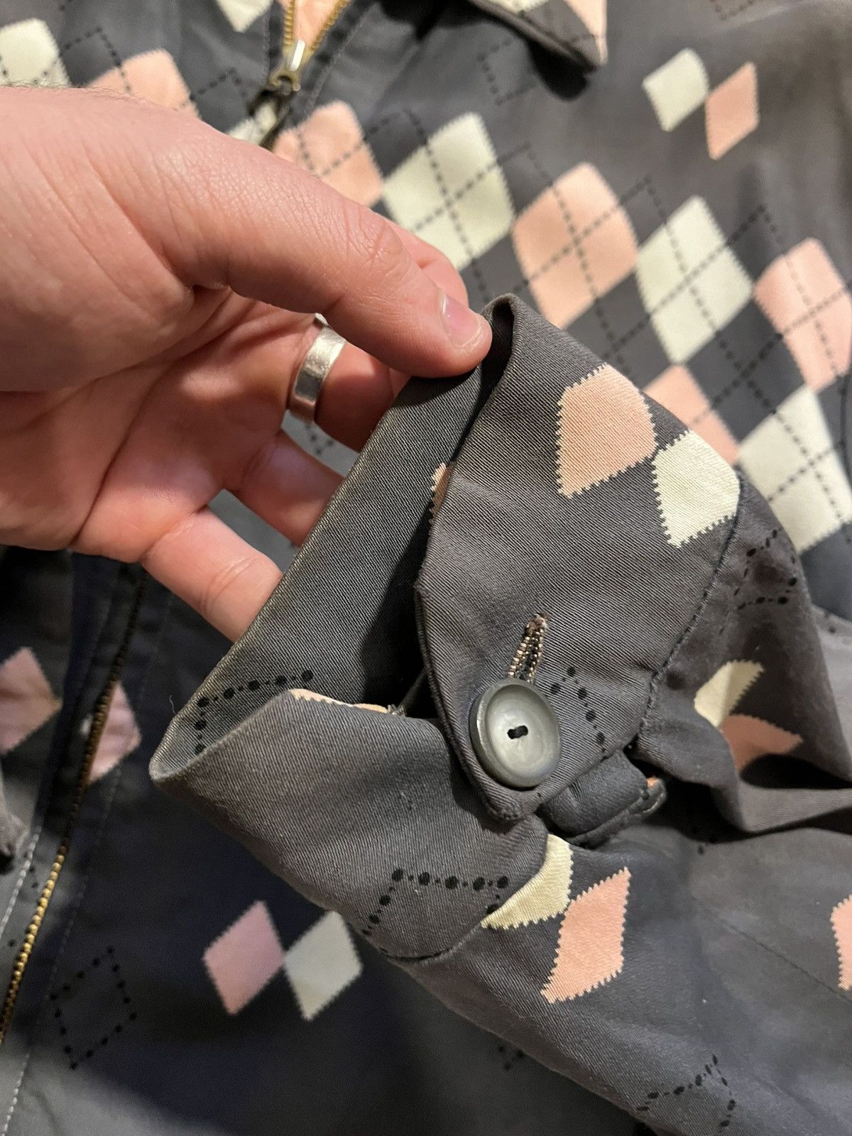 Vintage Vintage 50’s Rayon Gaberdine Atomic Argyle Ricky Jacket Sz L Size US L / EU 52-54 / 3 - 10 Thumbnail