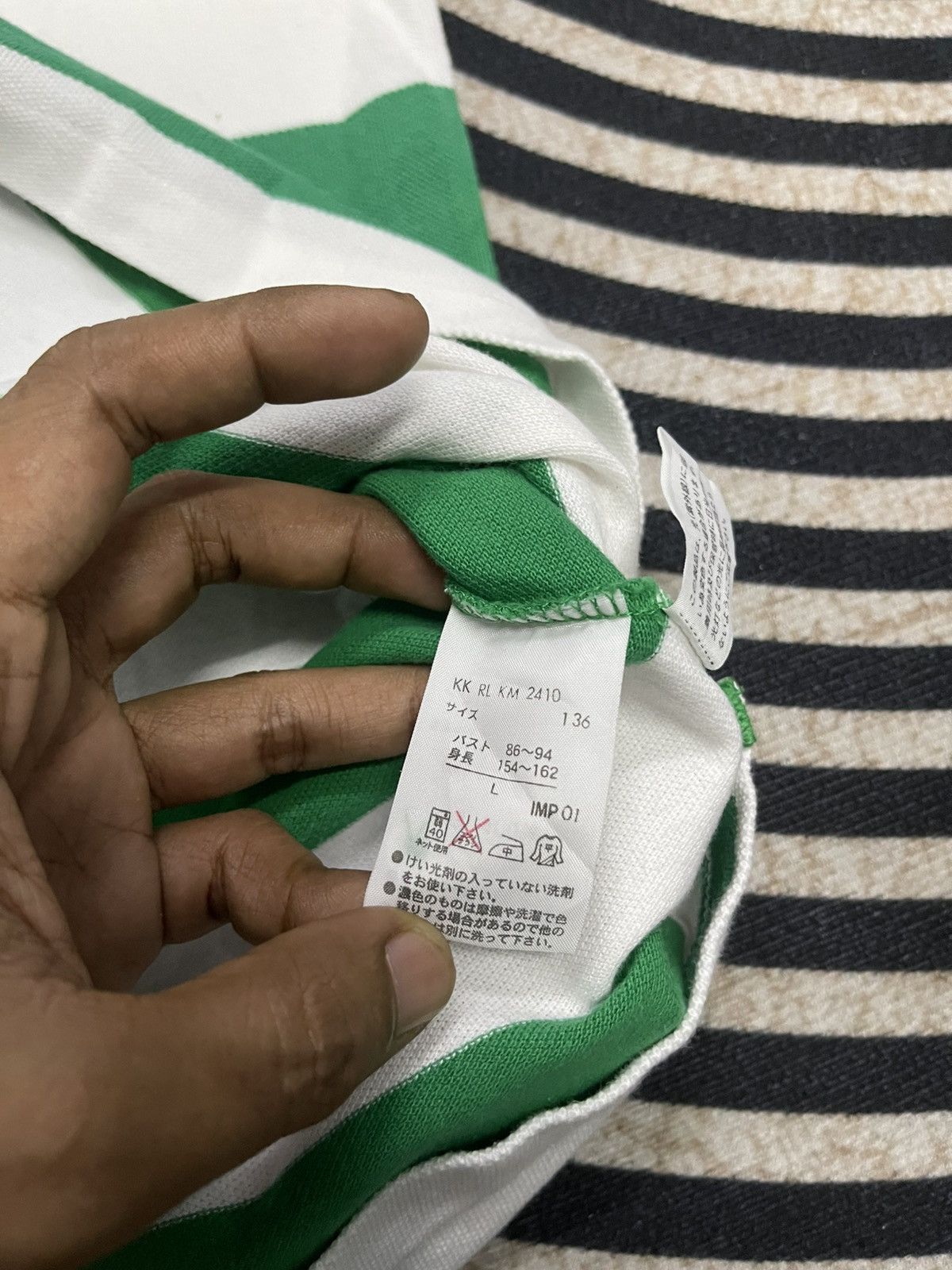 Polo Ralph Lauren 2000s POLO RALPH LAUREN BIG PONY STRIPES NO 3 POLO SHIRT Size L / US 10 / IT 46 - 10 Thumbnail