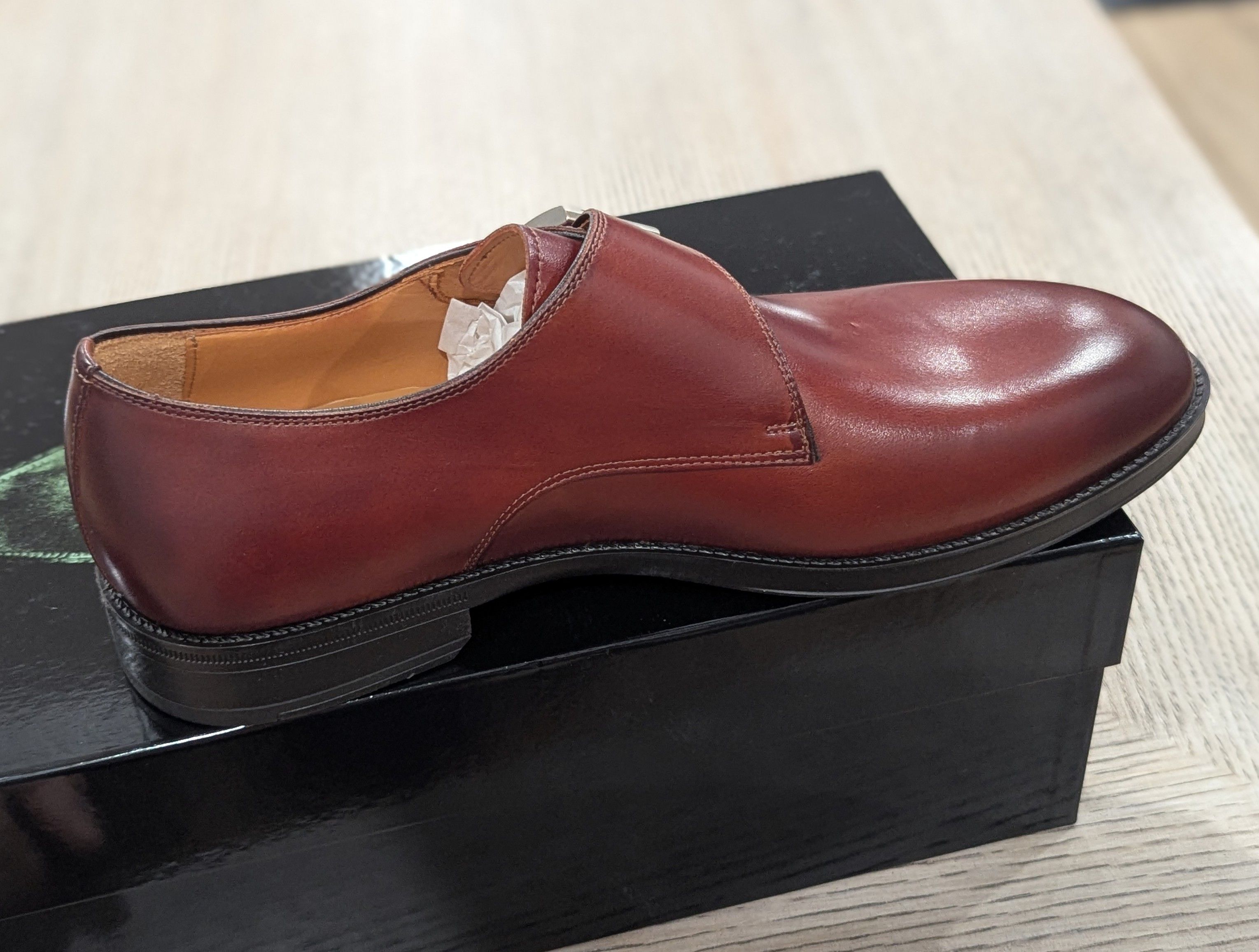 Magnanni Magnanni "Franklyn" Leather Monk Strap Shoes Cognac US 12 Size US 12 / EU 45 - 5 Thumbnail