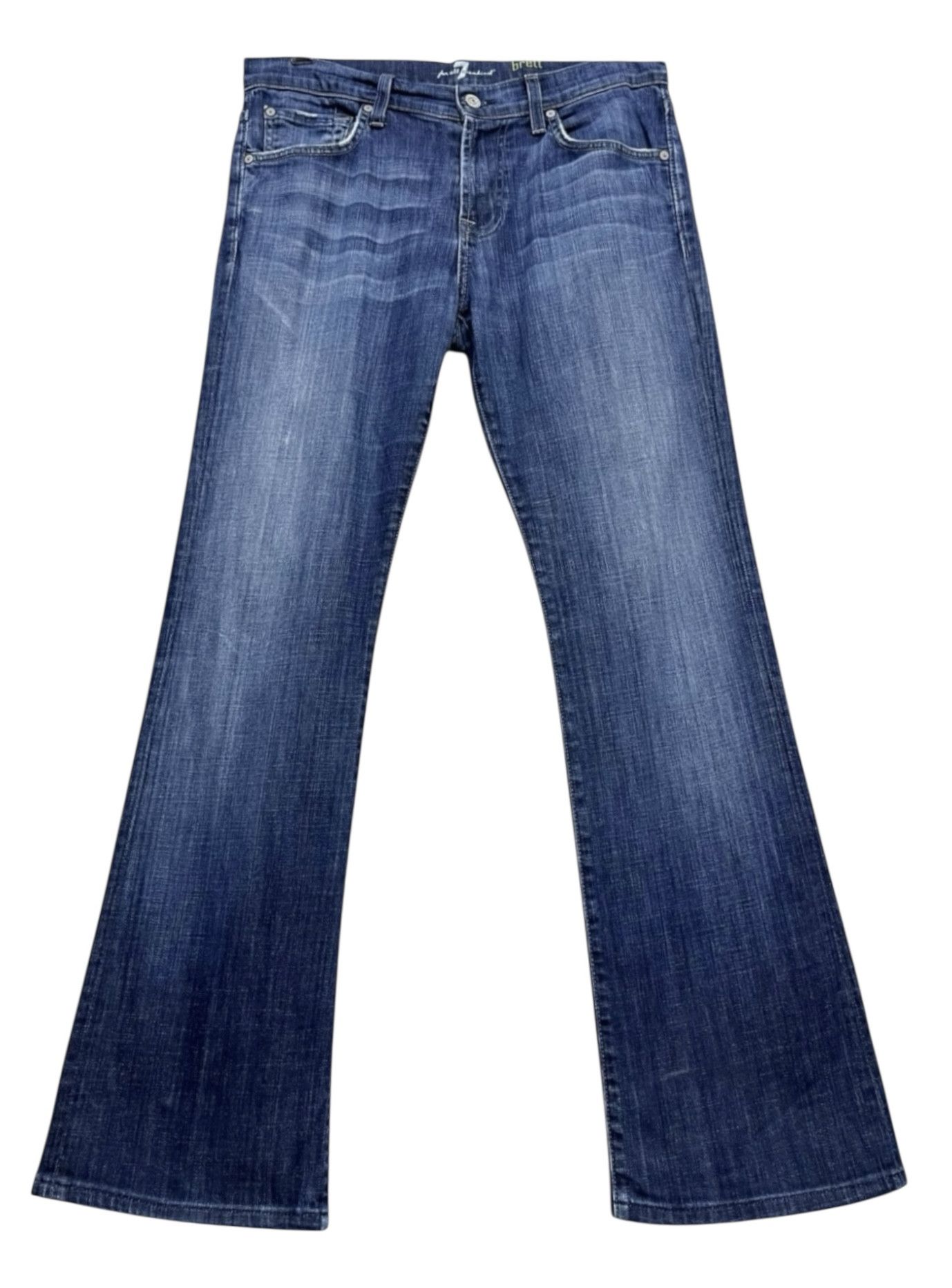 7 For All Mankind FYE🔥Vintage FLARE BRETT 7 FOR ALL MANKIND Stretch Denim USA Size US 32 / EU 48 - 1 Thumbnail