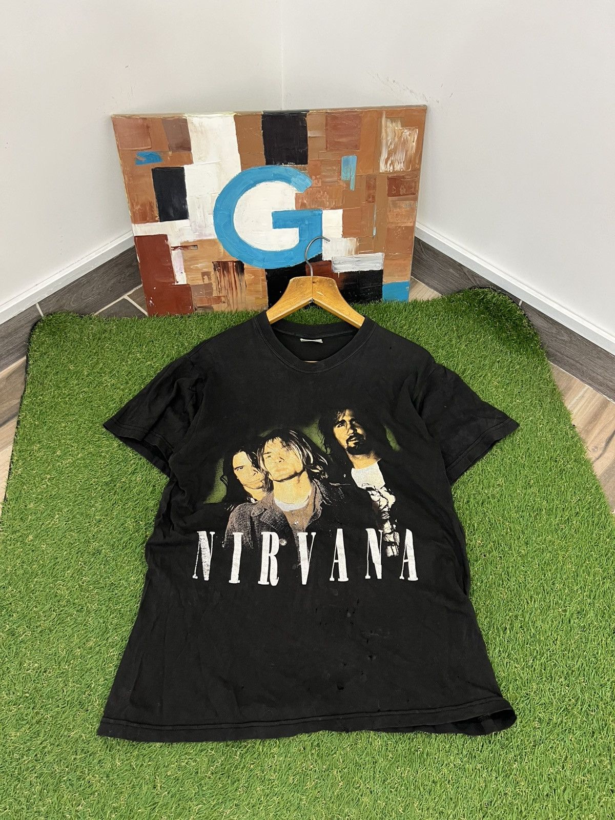 Nirvana × Vintage Kurt Cobain Nirvana Vintage T-shirt Size US M / EU 48-50 / 2 - 1 Thumbnail