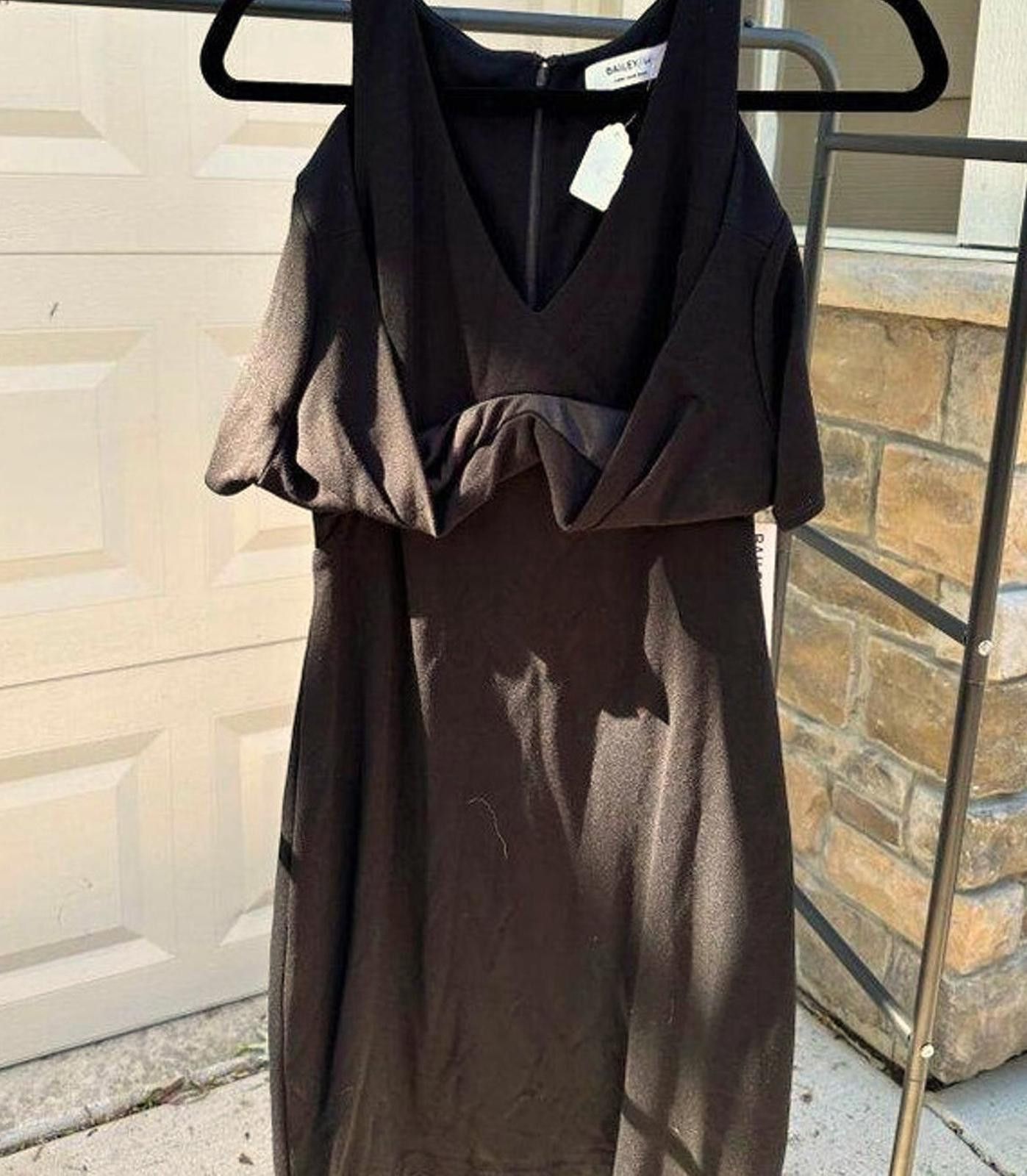 Designer Bailey 44 Womens Black Cold Shoulder Dress Size L Size L / US 10 / IT 46 - 2 Thumbnail