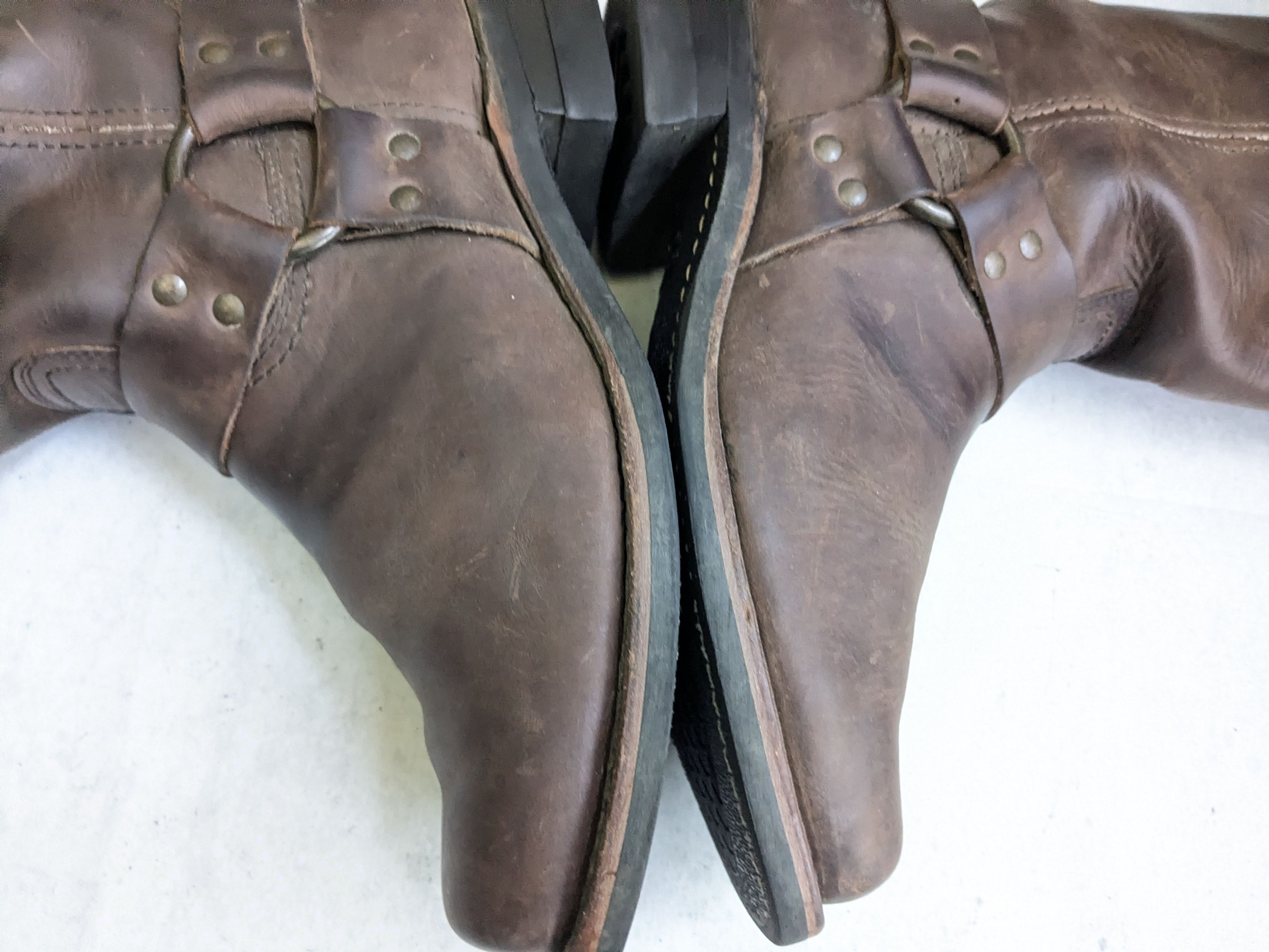 Frye Frye Harness Boots Brown 10.5 M Leather Straps Size US 10.5 / EU 43-44 - 11 Thumbnail