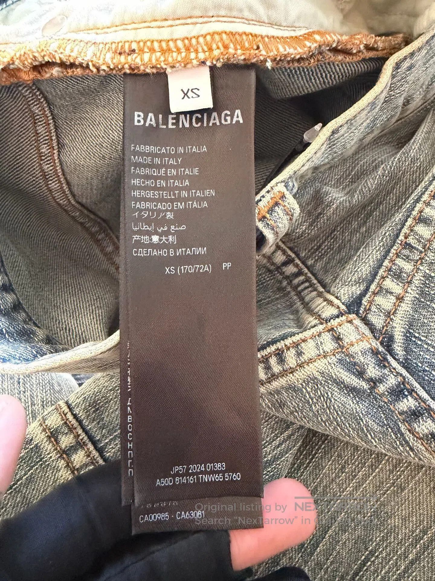 Balenciaga balenciaga blue drawstring denim pants. Size 31" - 5 Thumbnail