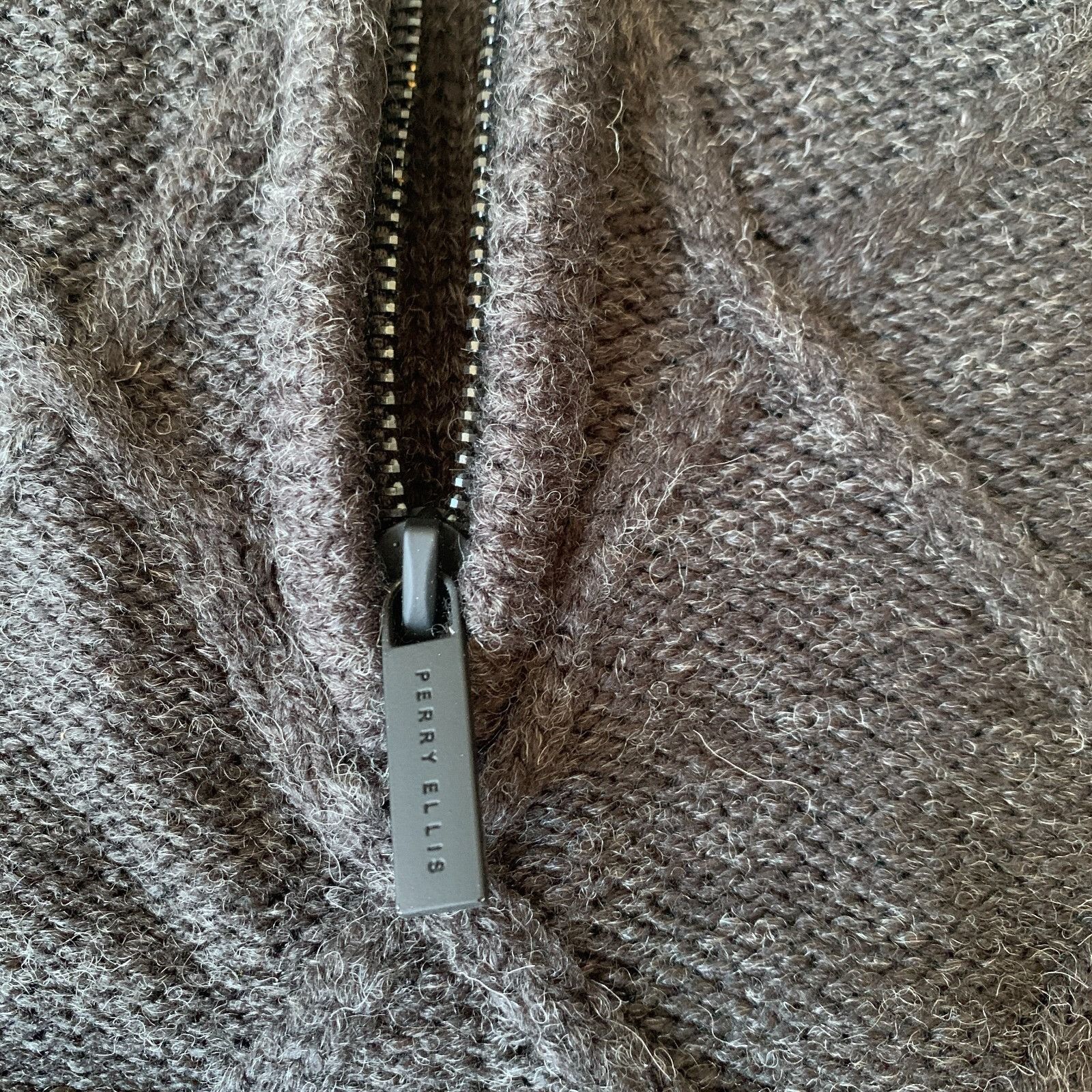 Perry Ellis Perry Ellis Mens Quarter Zip Sweater Size L Soft Cable Knit Size US L / EU 52-54 / 3 - 4 Thumbnail